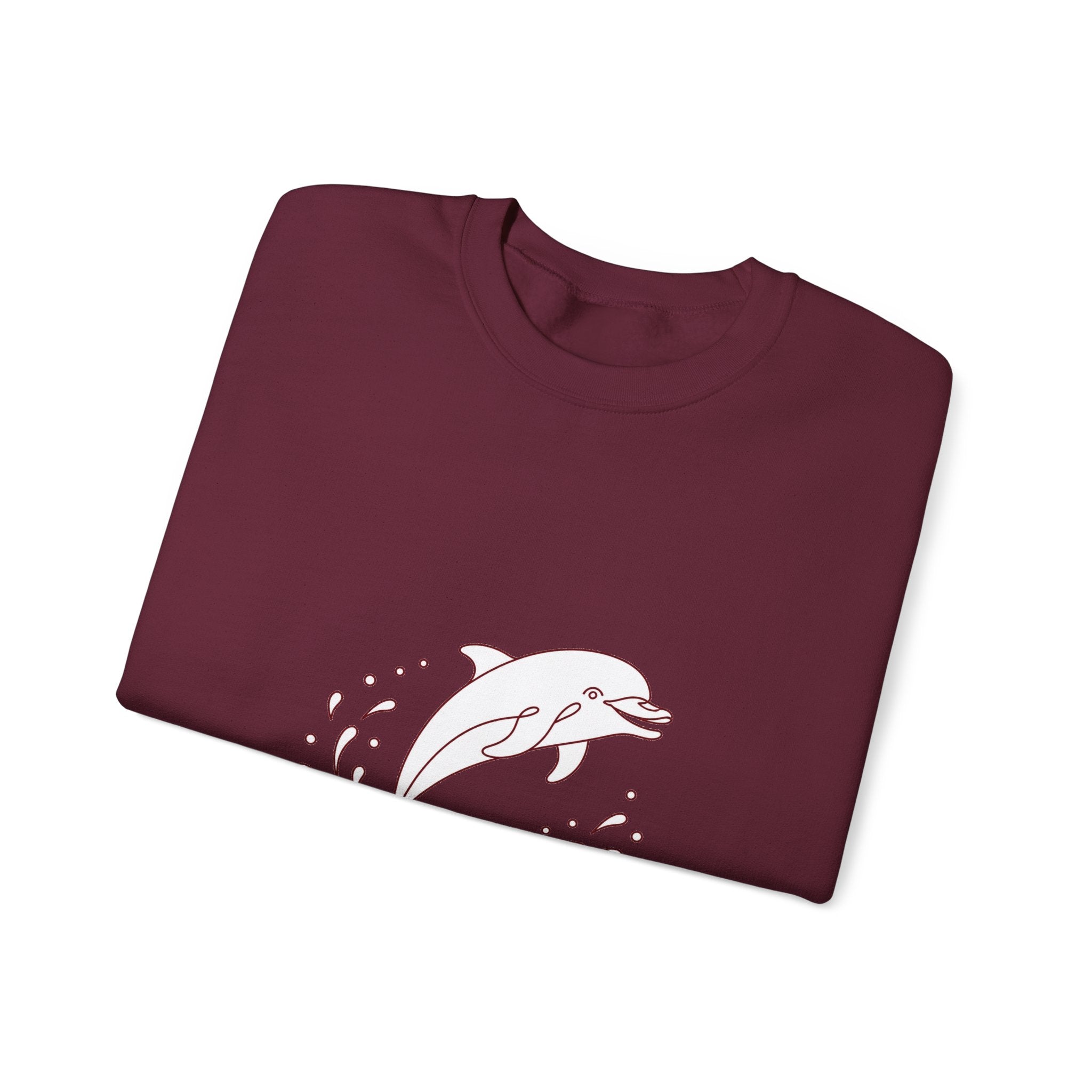 Matching Couple Sweatshirt - Shark & Dolphin Matching Couple Comfort Colors Crew Minimalist Art His Hers Christmas Gift - Design B