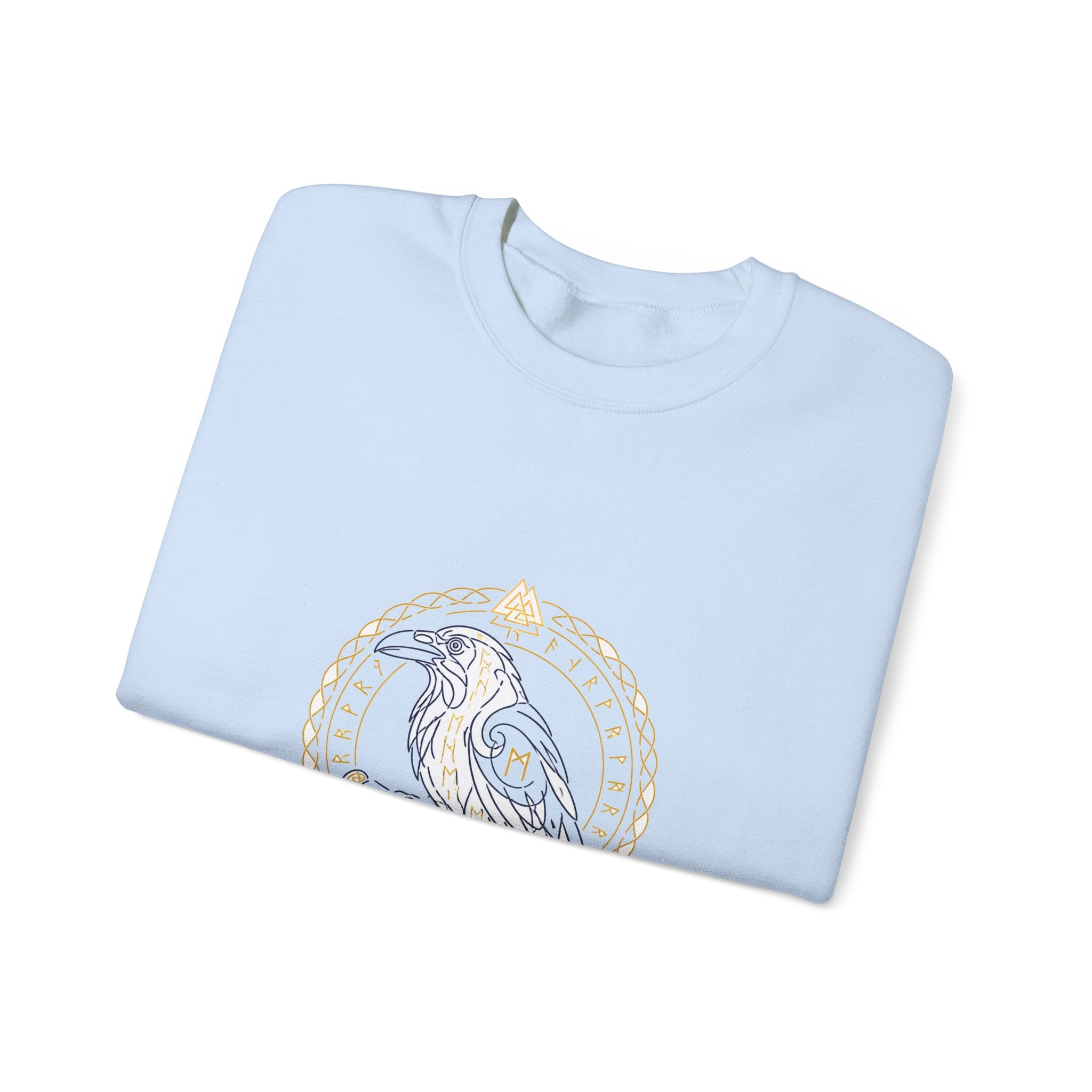 Matching Couple Sweatshirt - Huginn & Muninn Matching Couple Premium Fleece Sweatshirt Minimalist Art His Hers Christmas Gift - Design B