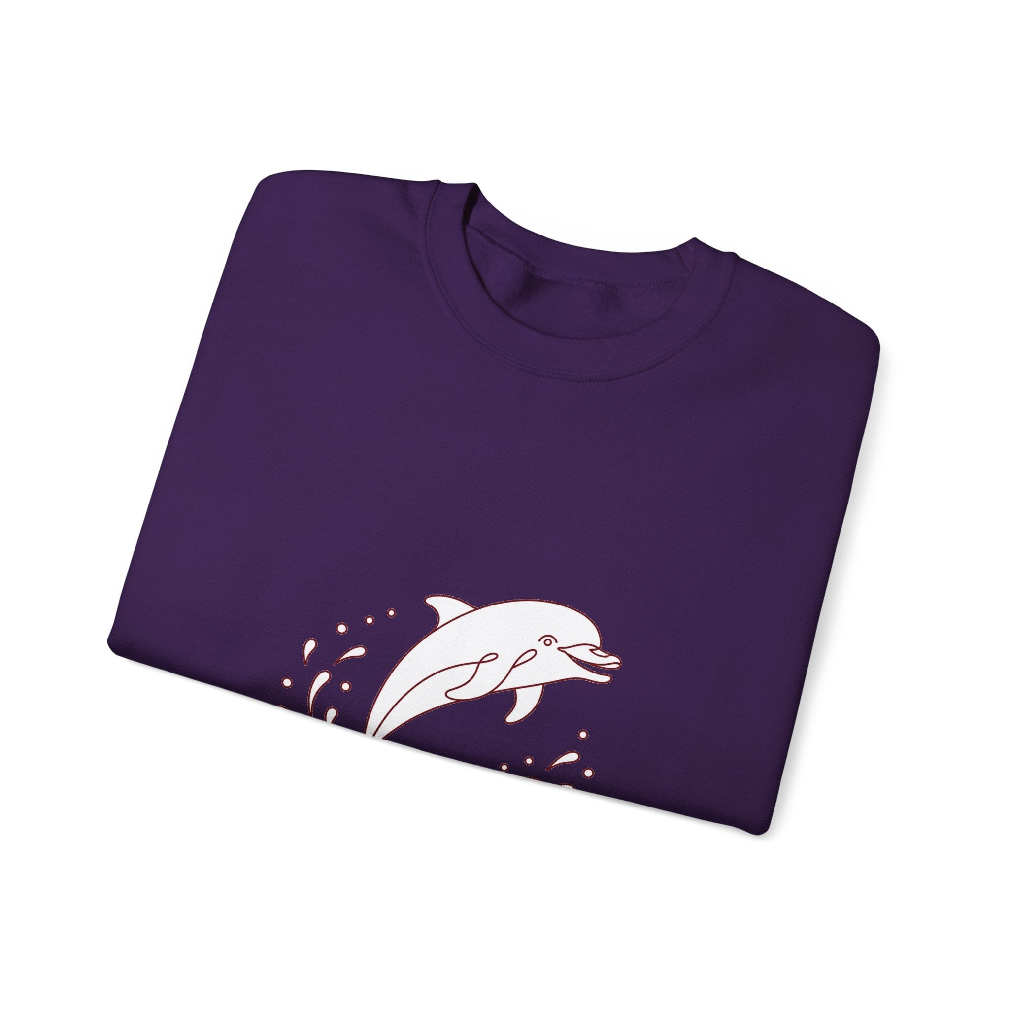 Matching Couple Sweatshirt - Shark & Dolphin Matching Couple Comfort Colors Crew Minimalist Art His Hers Christmas Gift - Design B