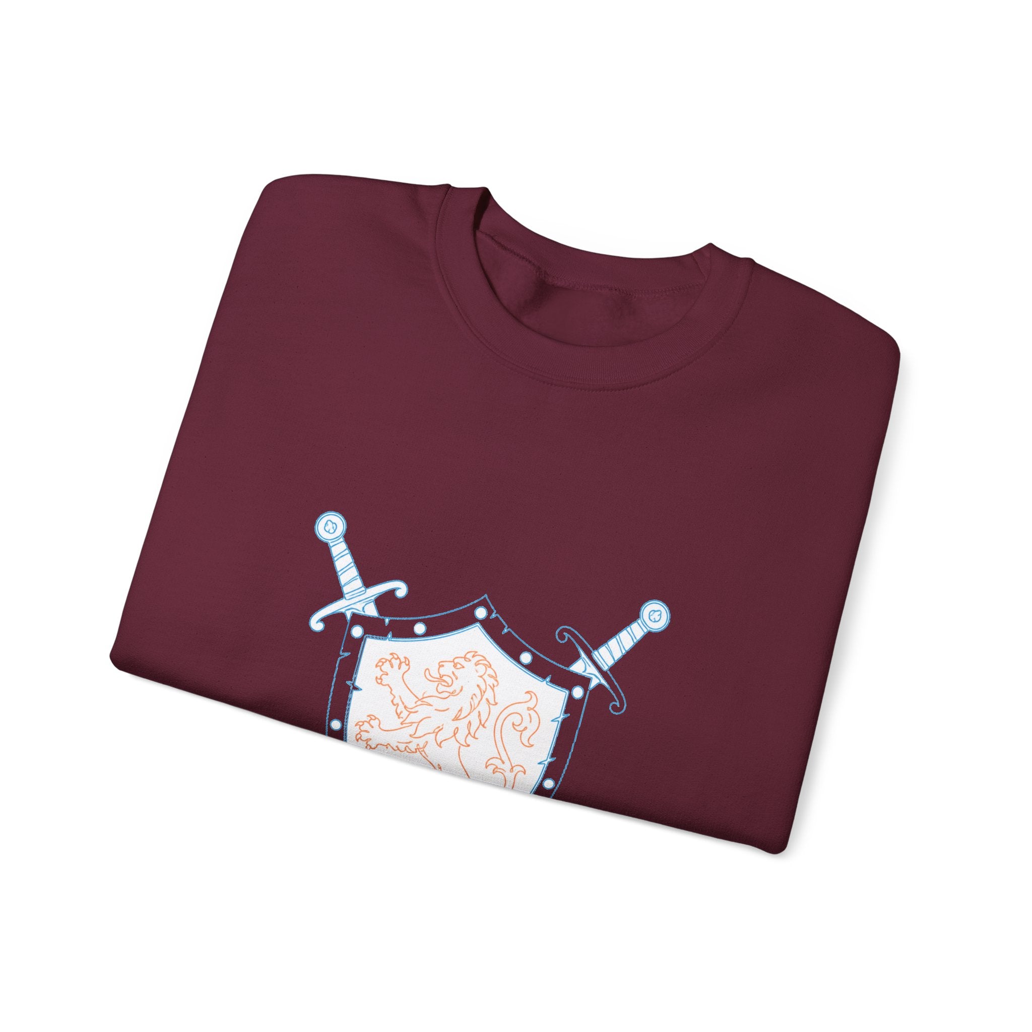Matching Couple Sweatshirt - Crown & Shield Matching Couple Comfort Colors Crew Minimalist Art His Hers Christmas Gift - Design B