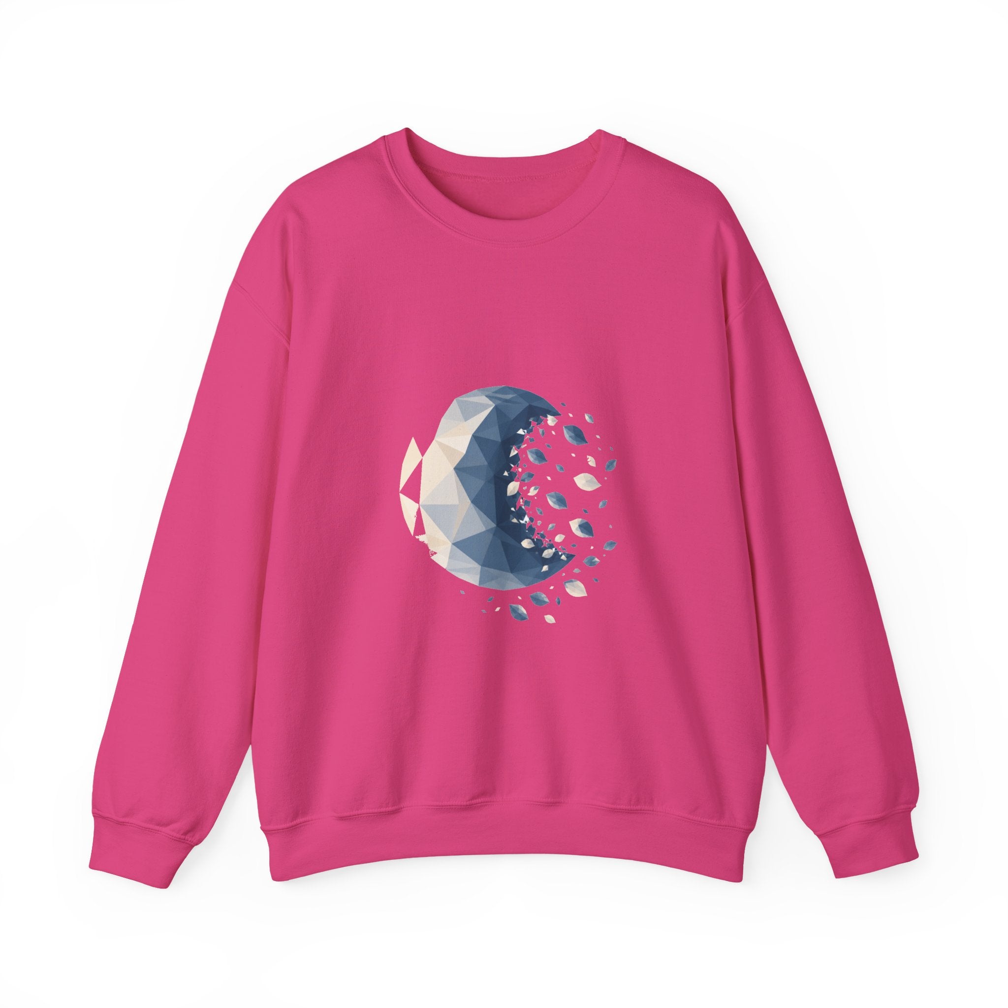 Matching Couple Sweatshirt - Waxing & Waning Moon Matching Couple Comfort Colors Crew Geometric Art His Hers Love Gift - Design B