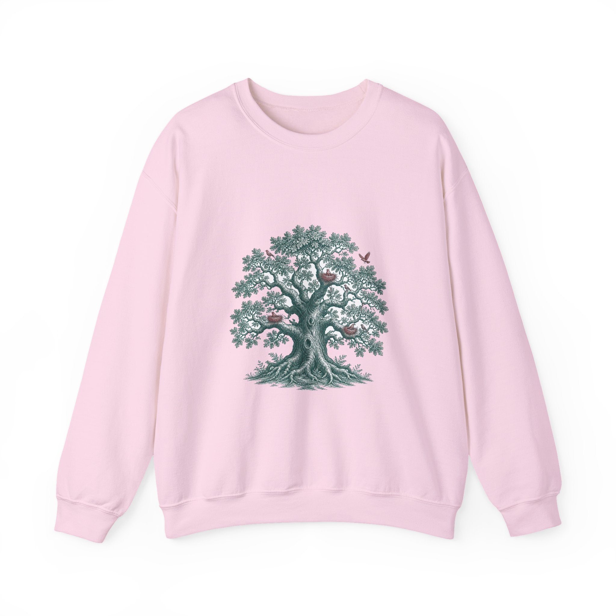 Matching Couple Sweatshirt - Ancient Oak & Deep Roots Matching Couple Premium Fleece Sweatshirt Vintage Art His Hers Honeymoon Gift - Design A