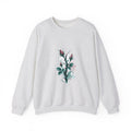 Matching Couple Sweatshirt - Rose & Thorn Matching Couple Crewneck Sweatshirt Watercolor Art His Hers Engagement Gift - Design B