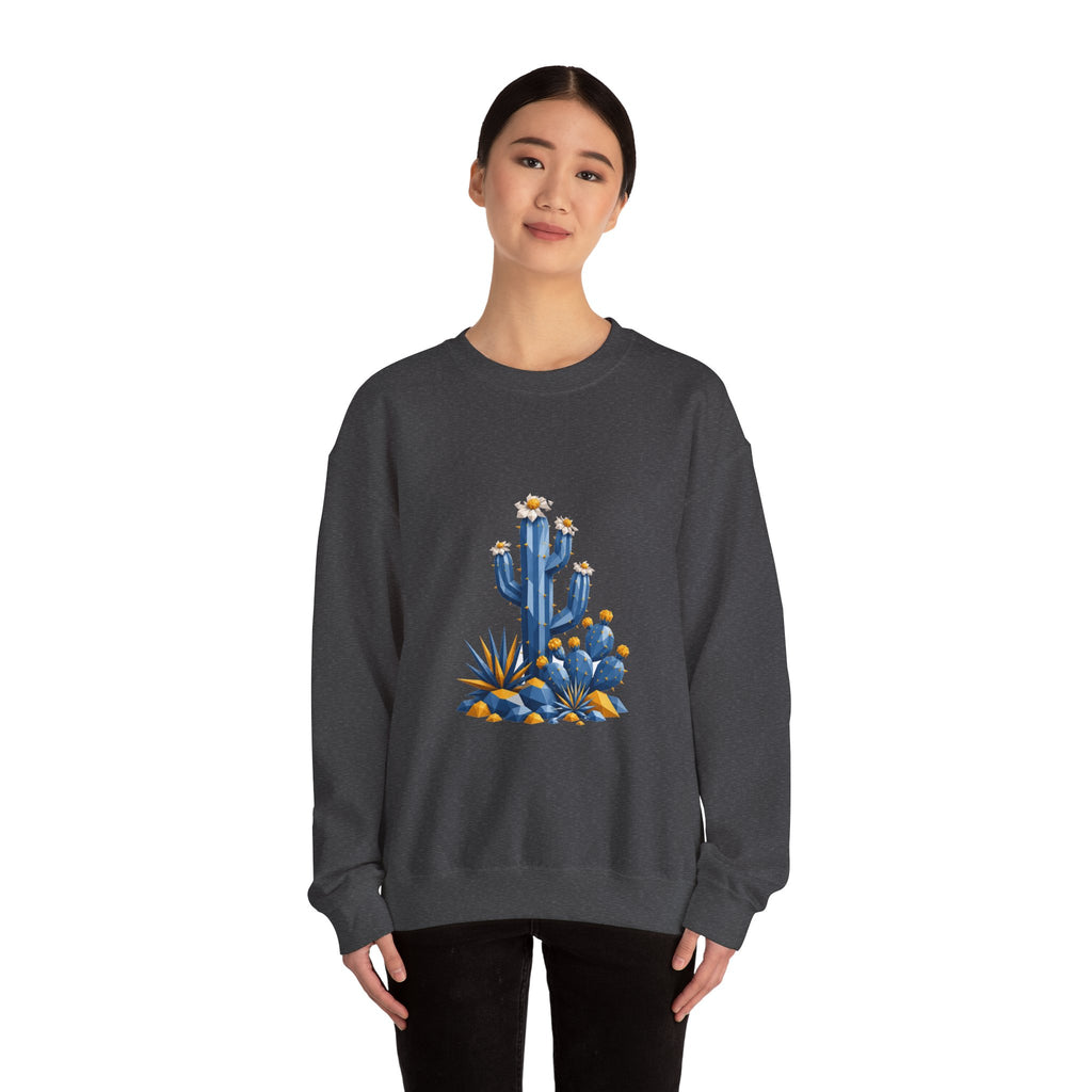 Matching Couple Sweatshirt - Desert & Rainforest Matching Couple Crewneck Sweatshirt Geometric Art His Hers Couple Gift - Design A