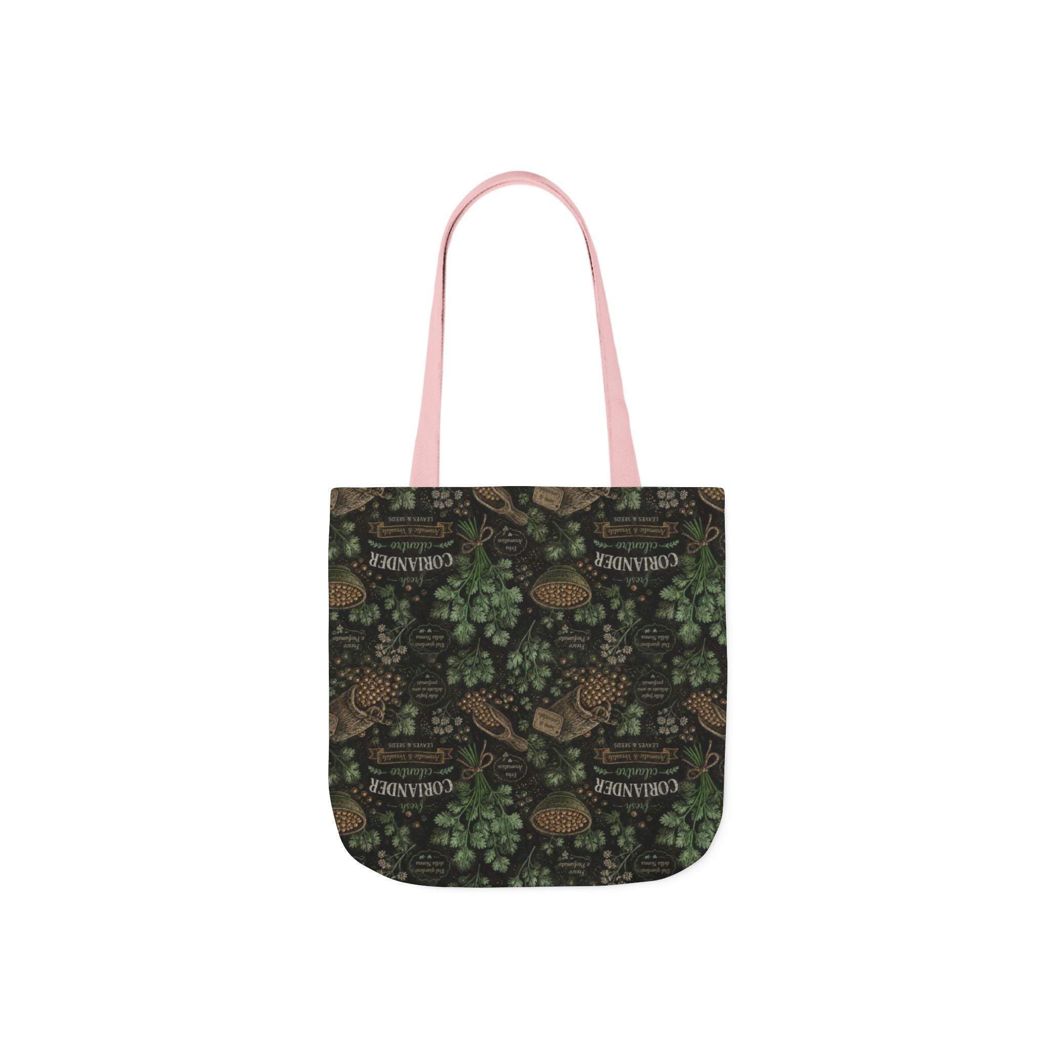 Coriander & Seeds Canvas Tote Bag Mediterranean Kitchen Chalk Art Design Italian Cottagecore Gift