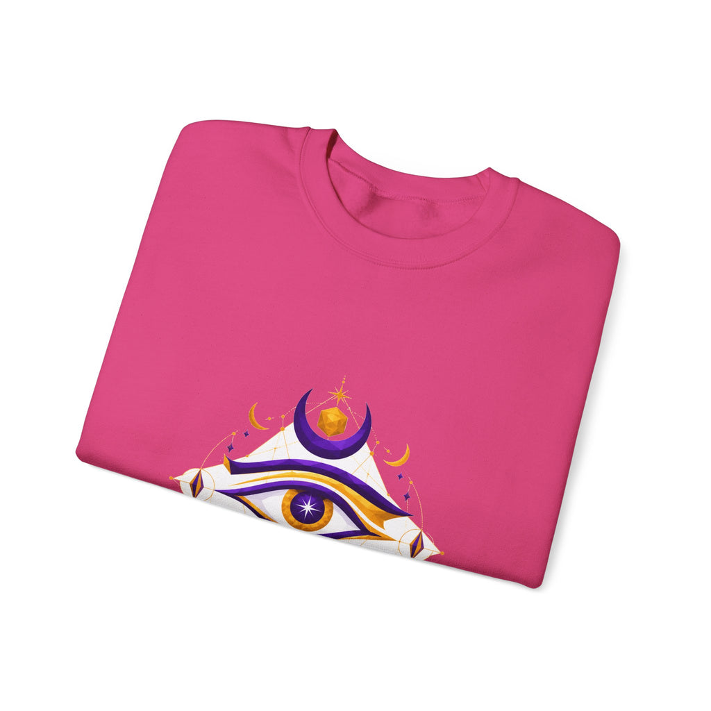 Matching Couple Sweatshirt - Eye of Ra & Horus Matching Couple Premium Fleece Sweatshirt Geometric Art His Hers Love Gift - Design B