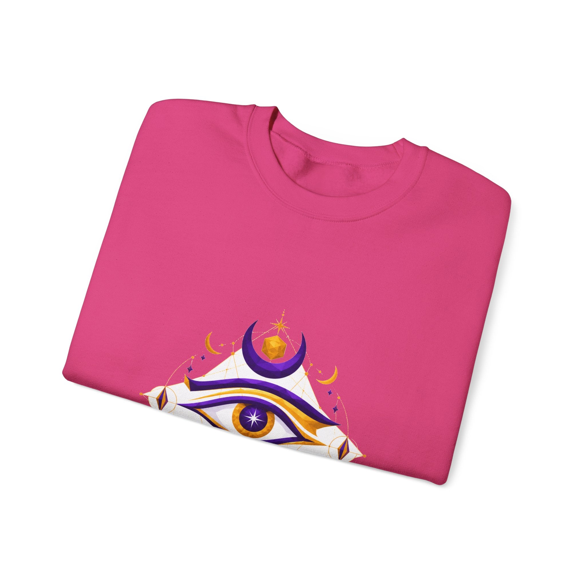 Matching Couple Sweatshirt - Eye of Ra & Horus Matching Couple Premium Fleece Sweatshirt Geometric Art His Hers Love Gift - Design B