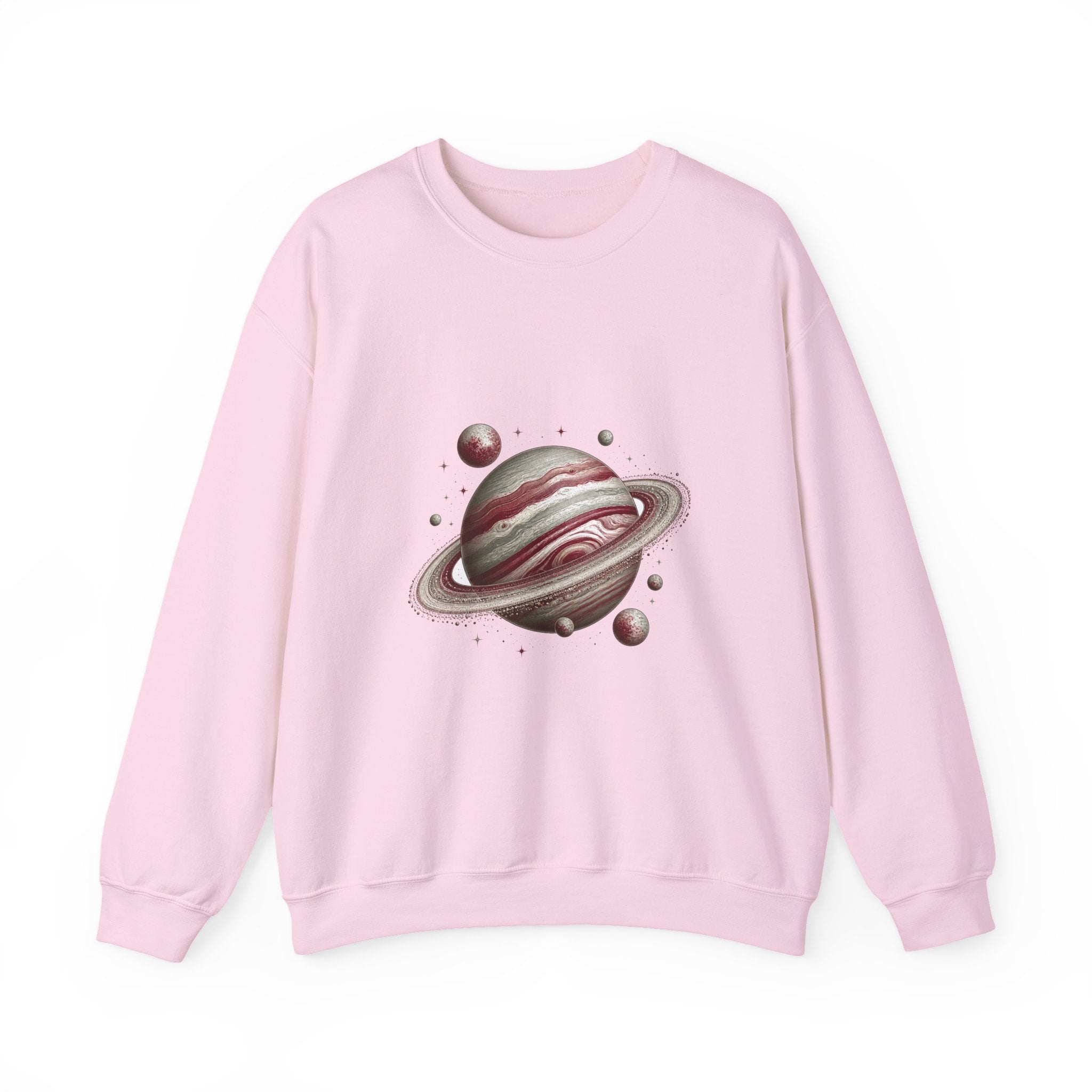 Matching Couple Sweatshirt - Astronaut & Planet Matching Couple Crewneck Sweatshirt Vintage Art His Hers Wedding Gift - Design B