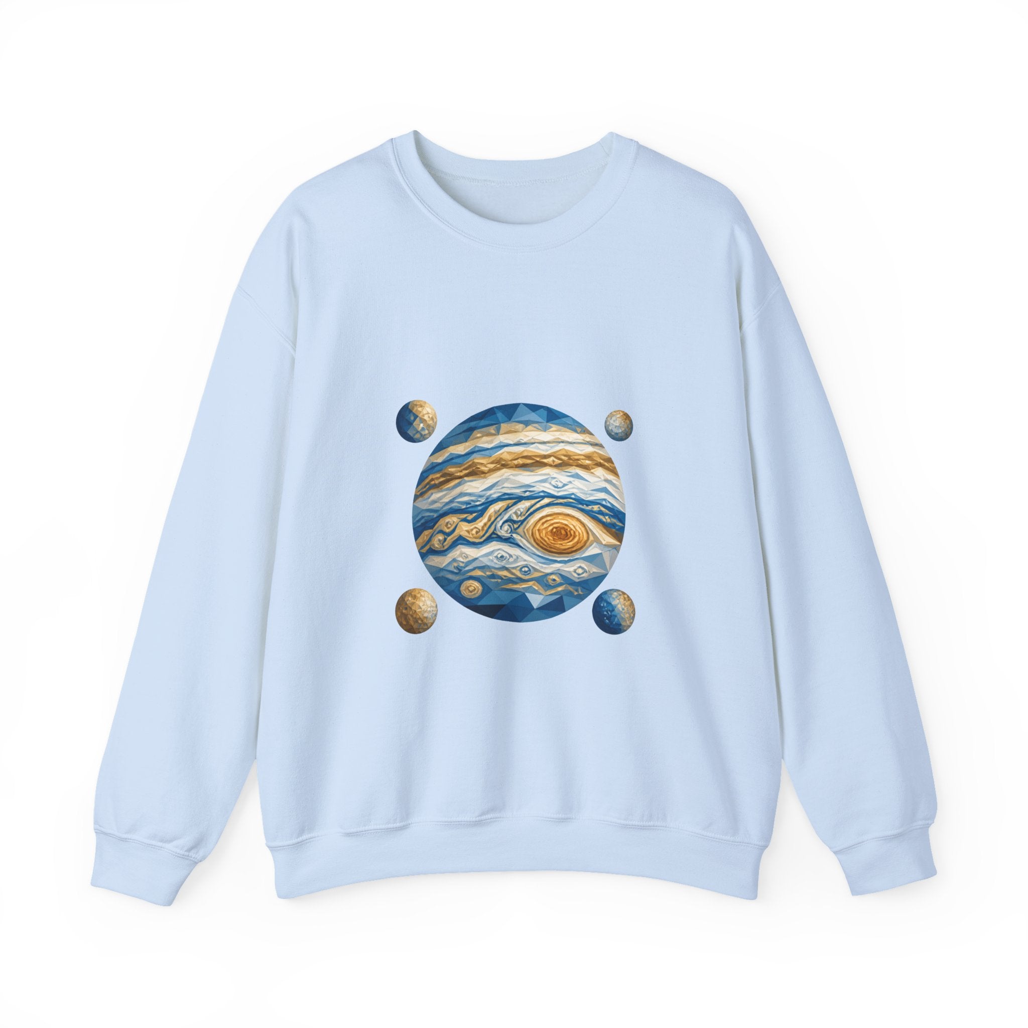 Matching Couple Sweatshirt - Saturn & Jupiter Matching Couple Premium Fleece Sweatshirt Geometric Art His Hers Love Gift - Design B