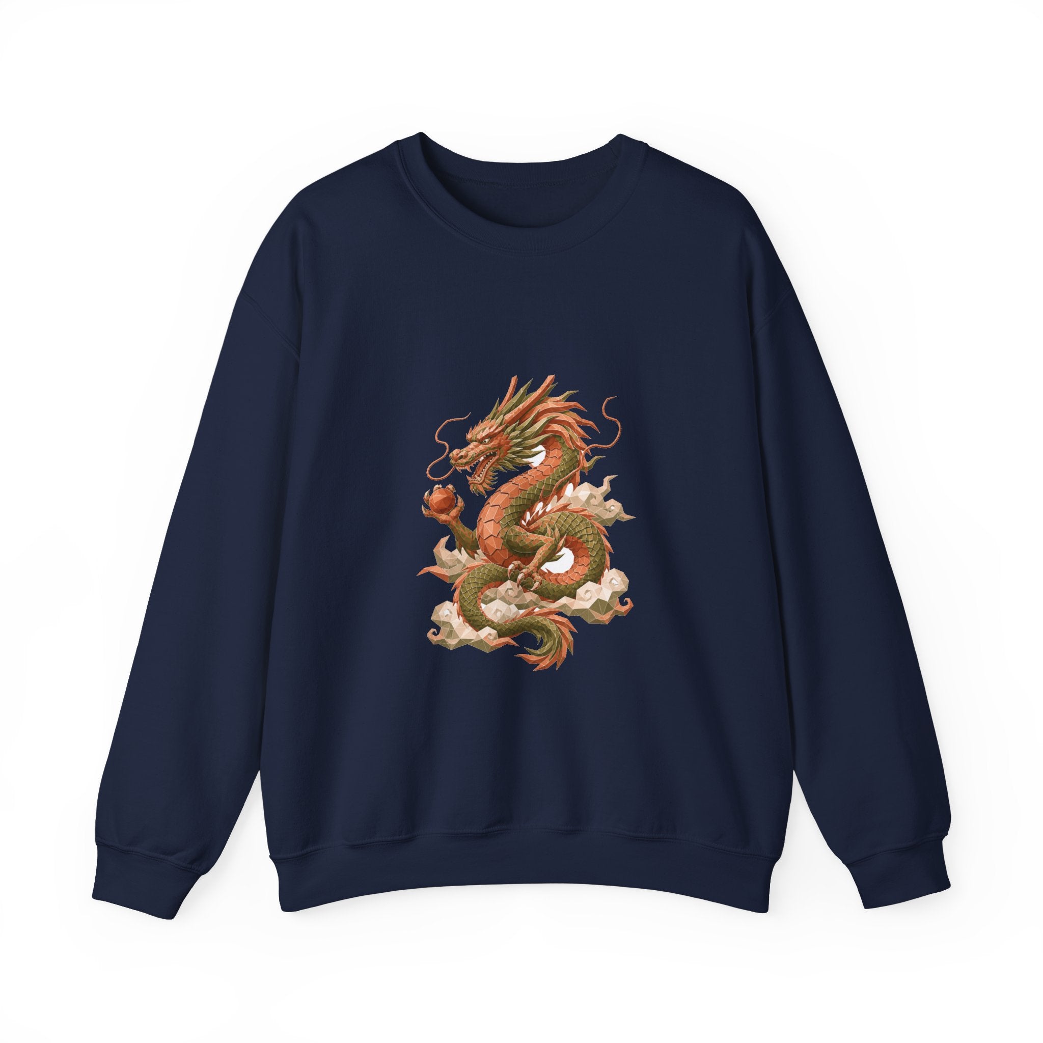 Matching Couple Sweatshirt - Dragon & Phoenix Matching Couple Comfort Colors Crew Geometric Art His Hers Love Gift - Design A