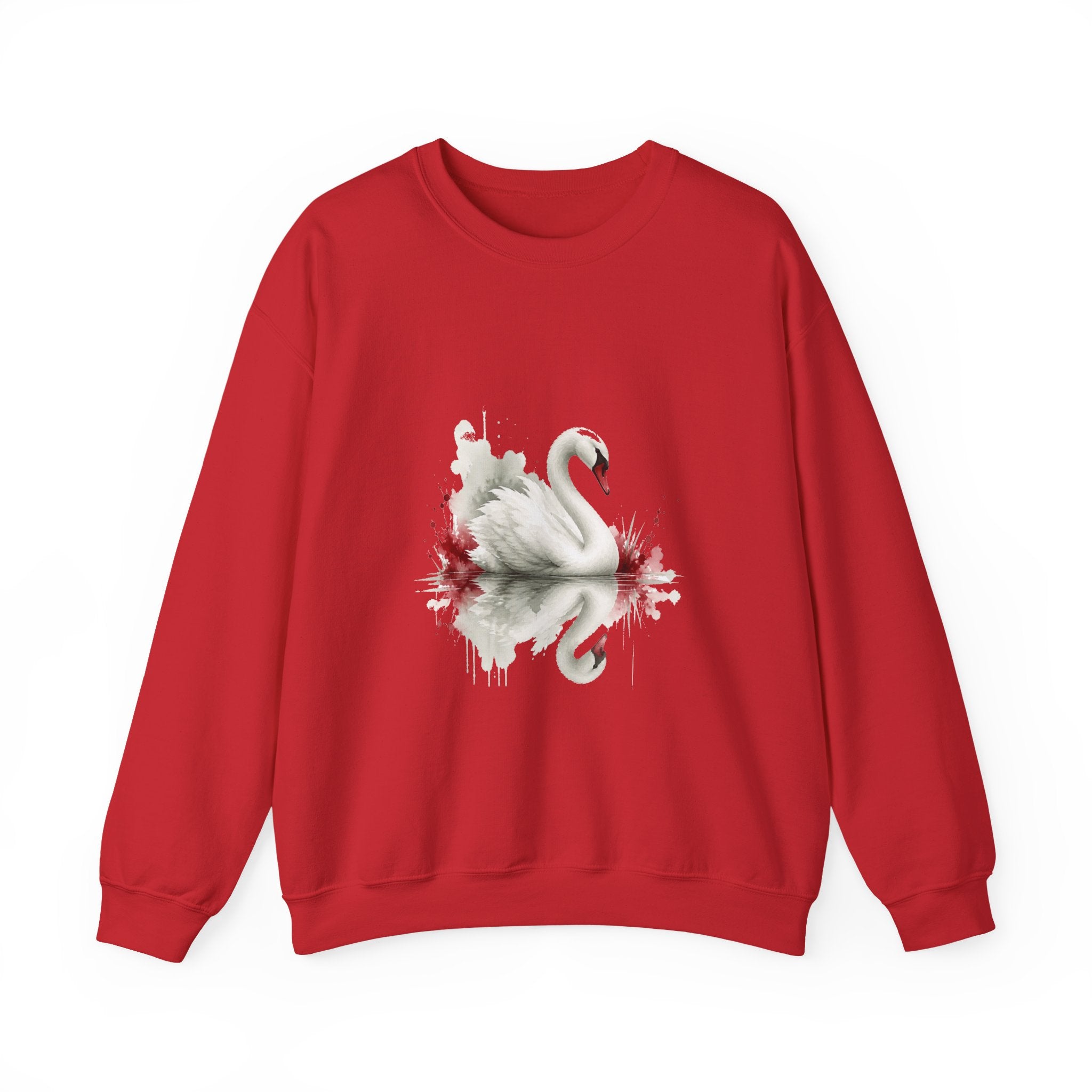 Matching Couple Sweatshirt - Raven & Swan Matching Couple Comfort Colors Crew Watercolor Art His Hers Birthday Gift - Design B