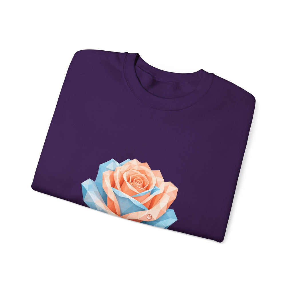Matching Couple Sweatshirt - Rose & Thorn Matching Couple Comfort Colors Crew Geometric Art His Hers Love Gift - Design A