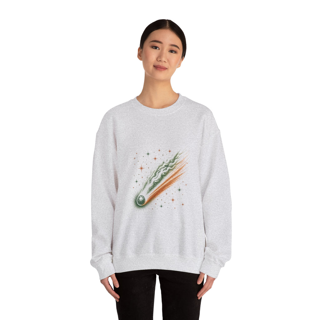 Matching Couple Sweatshirt - Comet & Asteroid Matching Couple Crewneck Sweatshirt Hand-Drawn Art His Hers Best Friend Gift - Design A