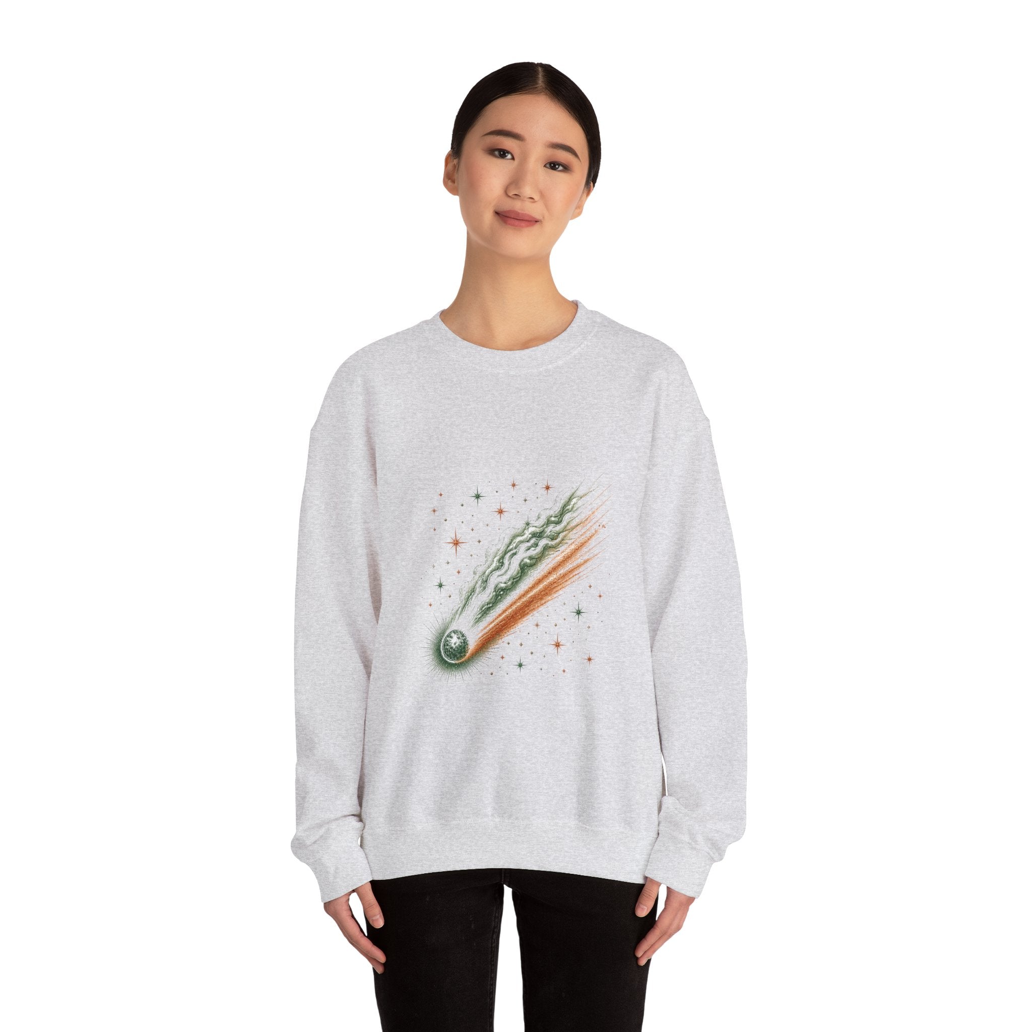 Matching Couple Sweatshirt - Comet & Asteroid Matching Couple Crewneck Sweatshirt Hand-Drawn Art His Hers Best Friend Gift - Design A