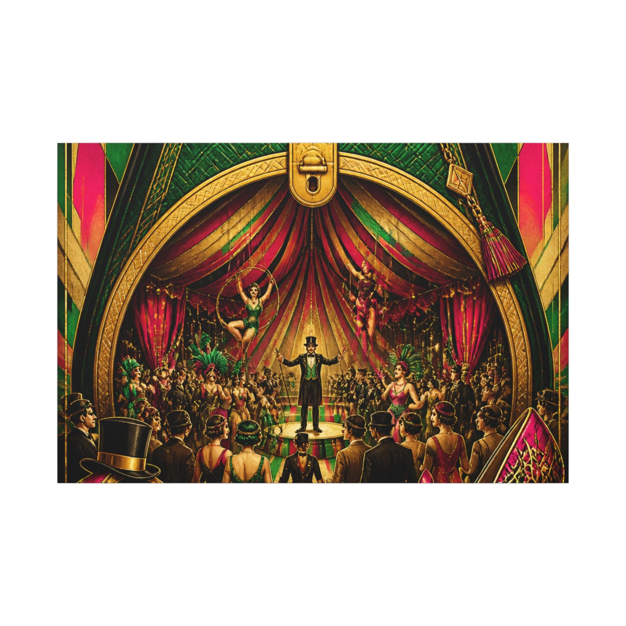Handbag Big Top Wall Art Canvas 24×36 Art Deco Bar Area Decor Maximalist Print