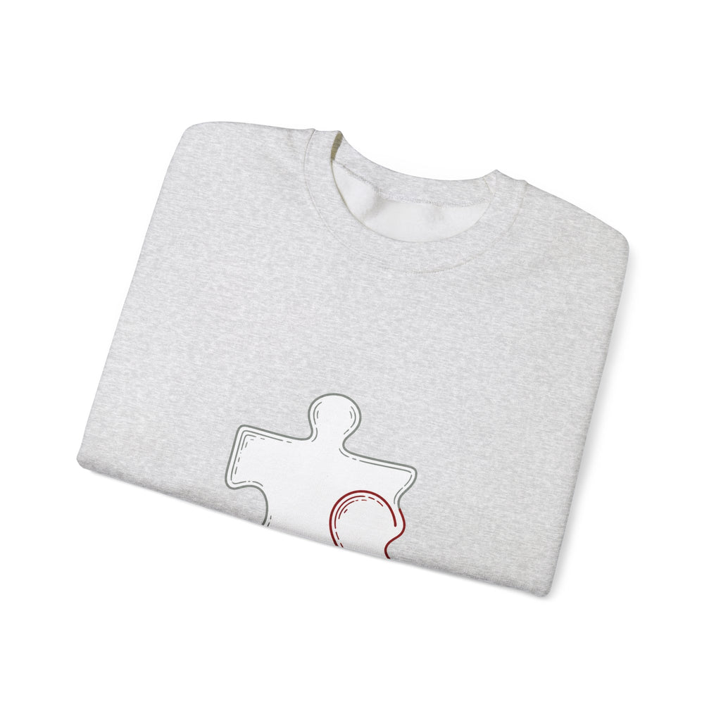 Matching Couple Sweatshirt - Puzzle Pieces Matching Couple Comfort Colors Crew Minimalist Art His Hers Christmas Gift - Design A