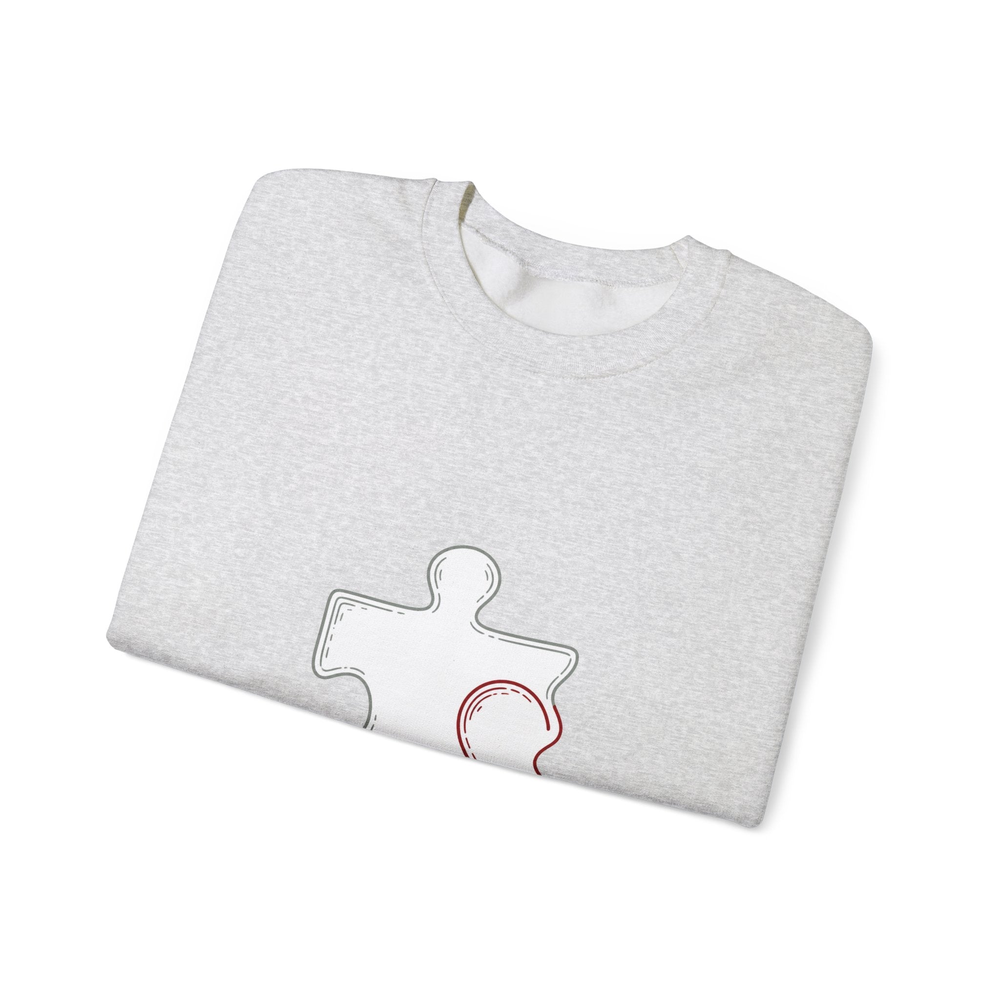 Matching Couple Sweatshirt - Puzzle Pieces Matching Couple Comfort Colors Crew Minimalist Art His Hers Christmas Gift - Design A