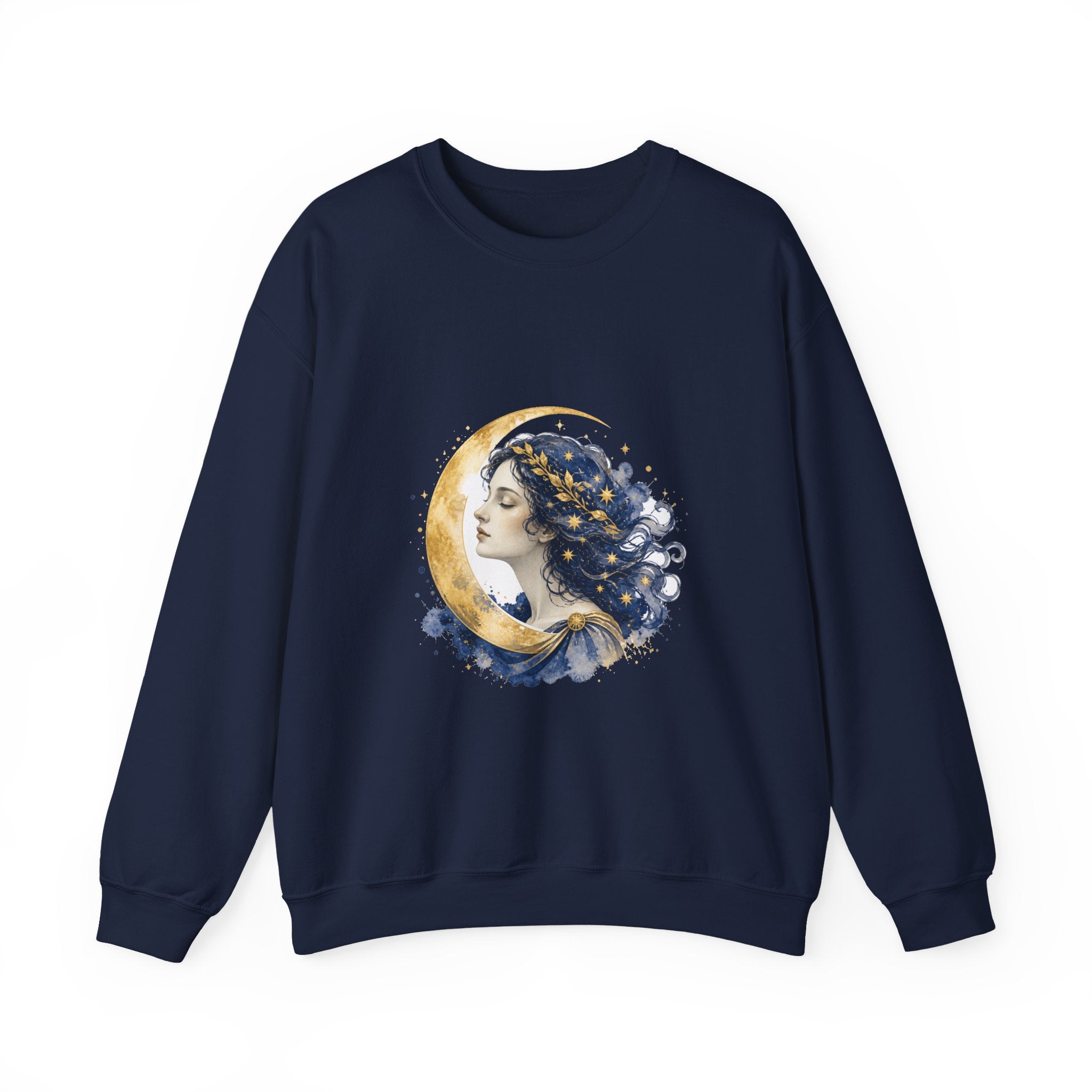 Matching Couple Sweatshirt - Helios & Selene Matching Couple Comfort Colors Crew Watercolor Art His Hers Birthday Gift - Design B
