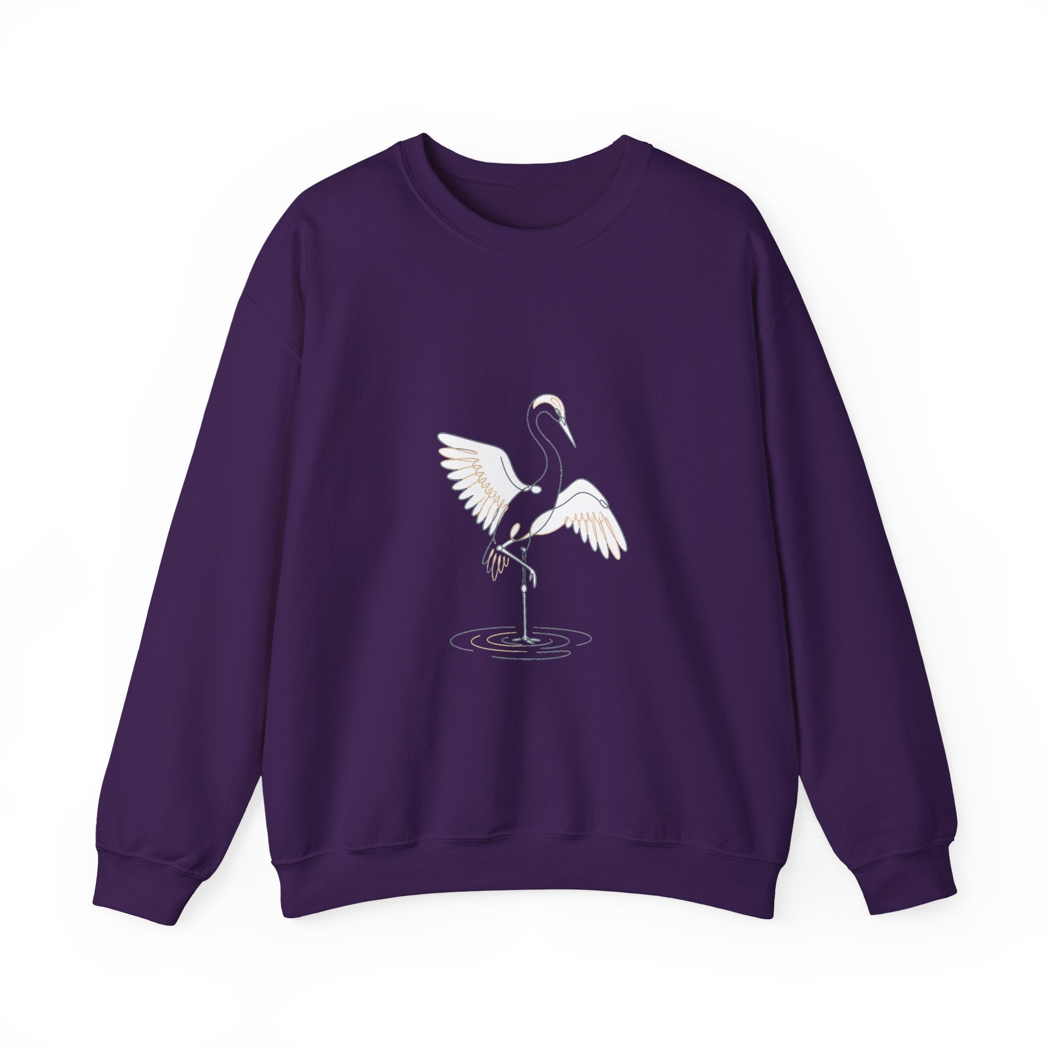 Matching Couple Sweatshirt - Tiger & Crane Matching Couple Crewneck Sweatshirt Minimalist Art His Hers Valentine Gift - Design B