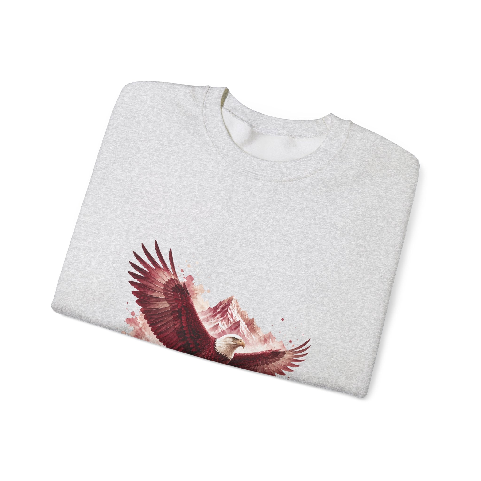 Matching Couple Sweatshirt - Eagle & Whale Matching Couple Crewneck Sweatshirt Watercolor Art His Hers Engagement Gift - Design A