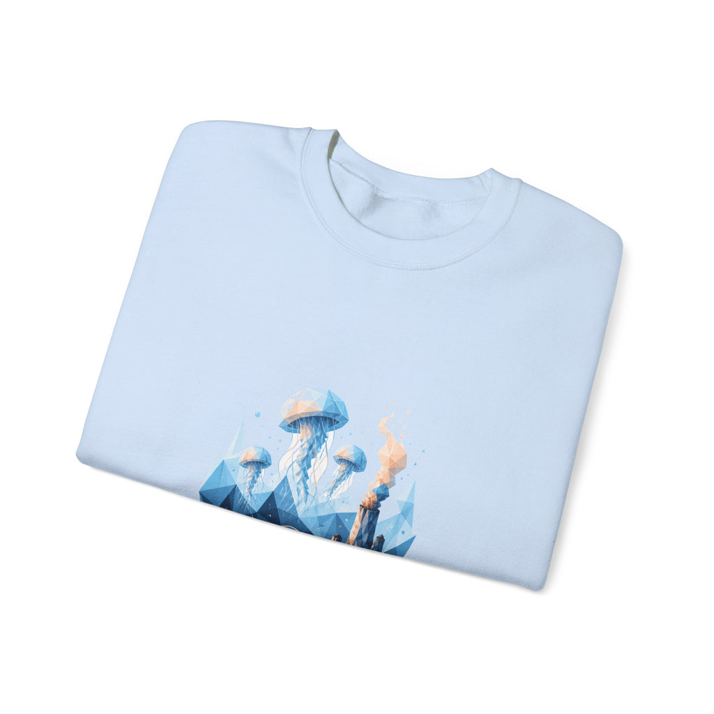 Matching Couple Sweatshirt - Coral Reef & Deep Sea Matching Couple Crewneck Sweatshirt Geometric Art His Hers Couple Gift - Design B