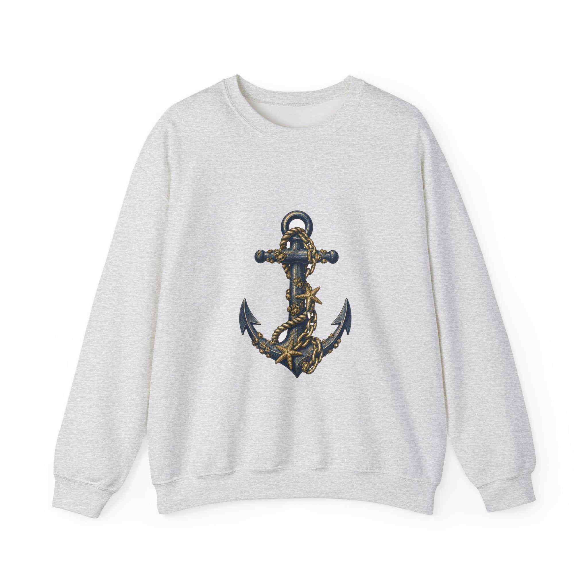 Matching Couple Sweatshirt - Anchor & Sail Matching Couple Comfort Colors Crew Vintage Art His Hers Honeymoon Gift - Design A