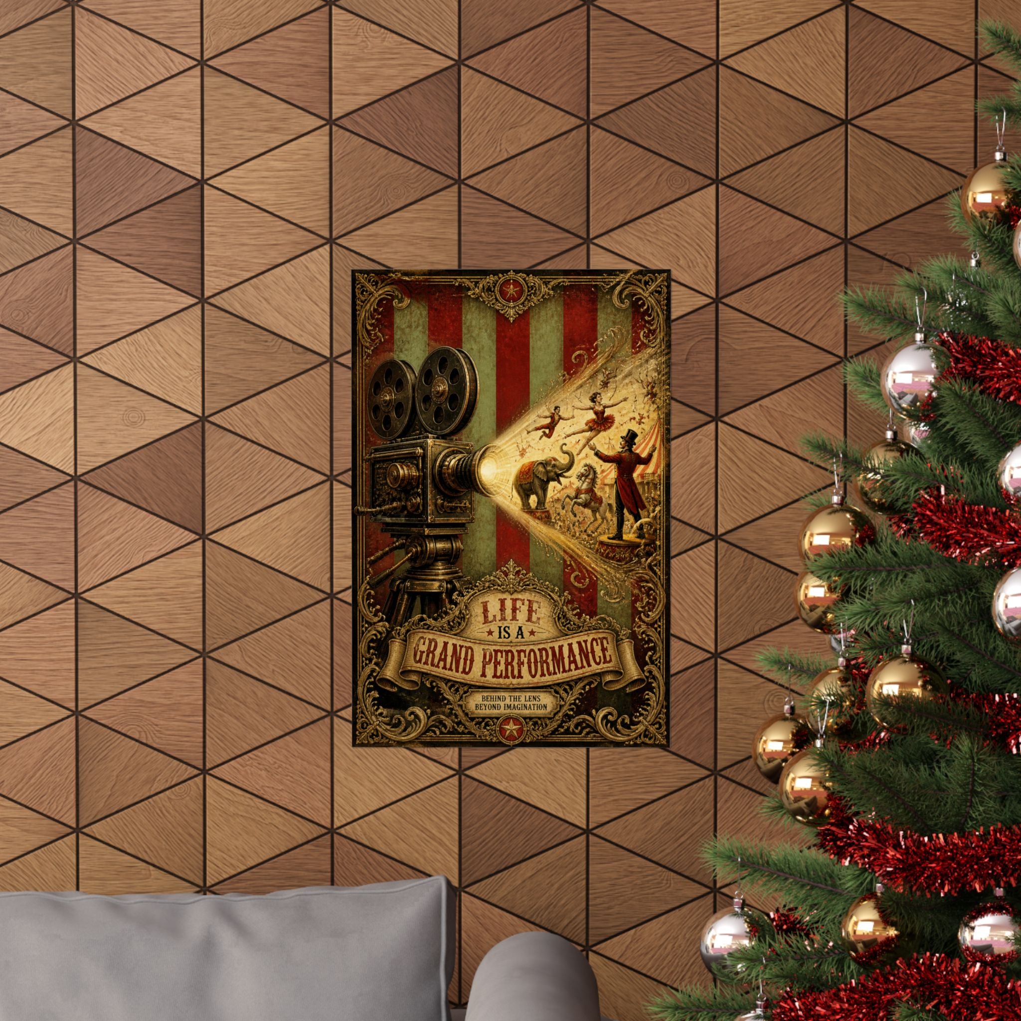 Film Camera Projector Show Wall Art Poster 18×24 Baroque Home Office Decor Maximalist Print