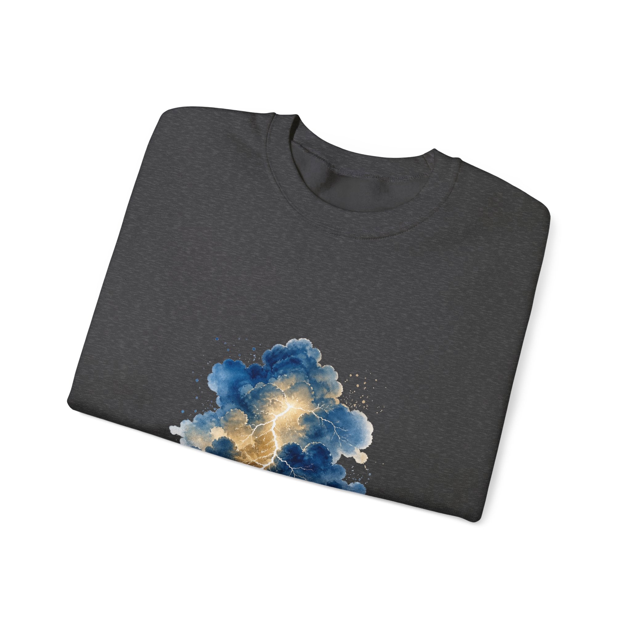 Matching Couple Sweatshirt - Storm & Rainbow Matching Couple Comfort Colors Crew Watercolor Art His Hers Birthday Gift - Design A