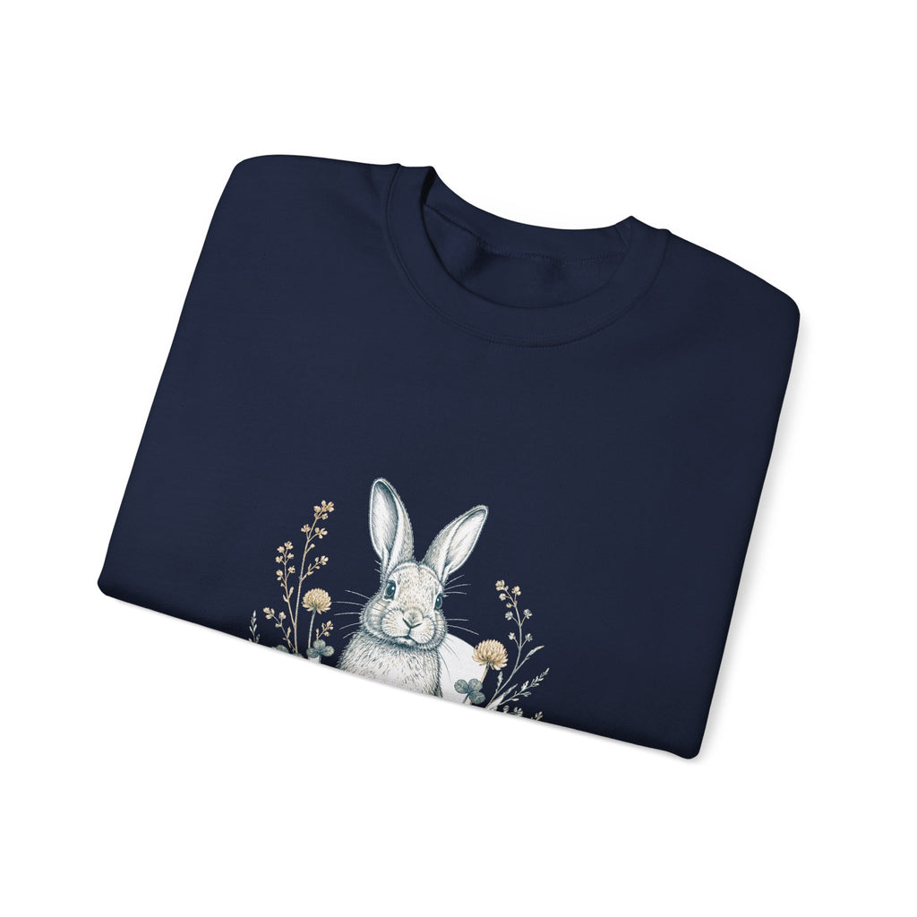 Matching Couple Sweatshirt - Fox & Rabbit Matching Couple Crewneck Sweatshirt Hand-Drawn Art His Hers Best Friend Gift - Design B