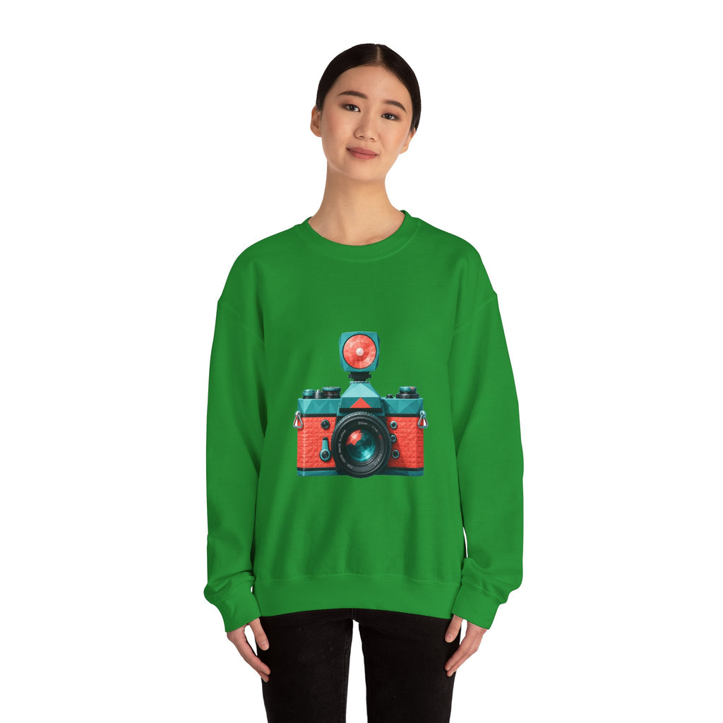 Matching Couple Sweatshirt - Camera & Film Matching Couple Crewneck Sweatshirt Geometric Art His Hers Couple Gift - Design A