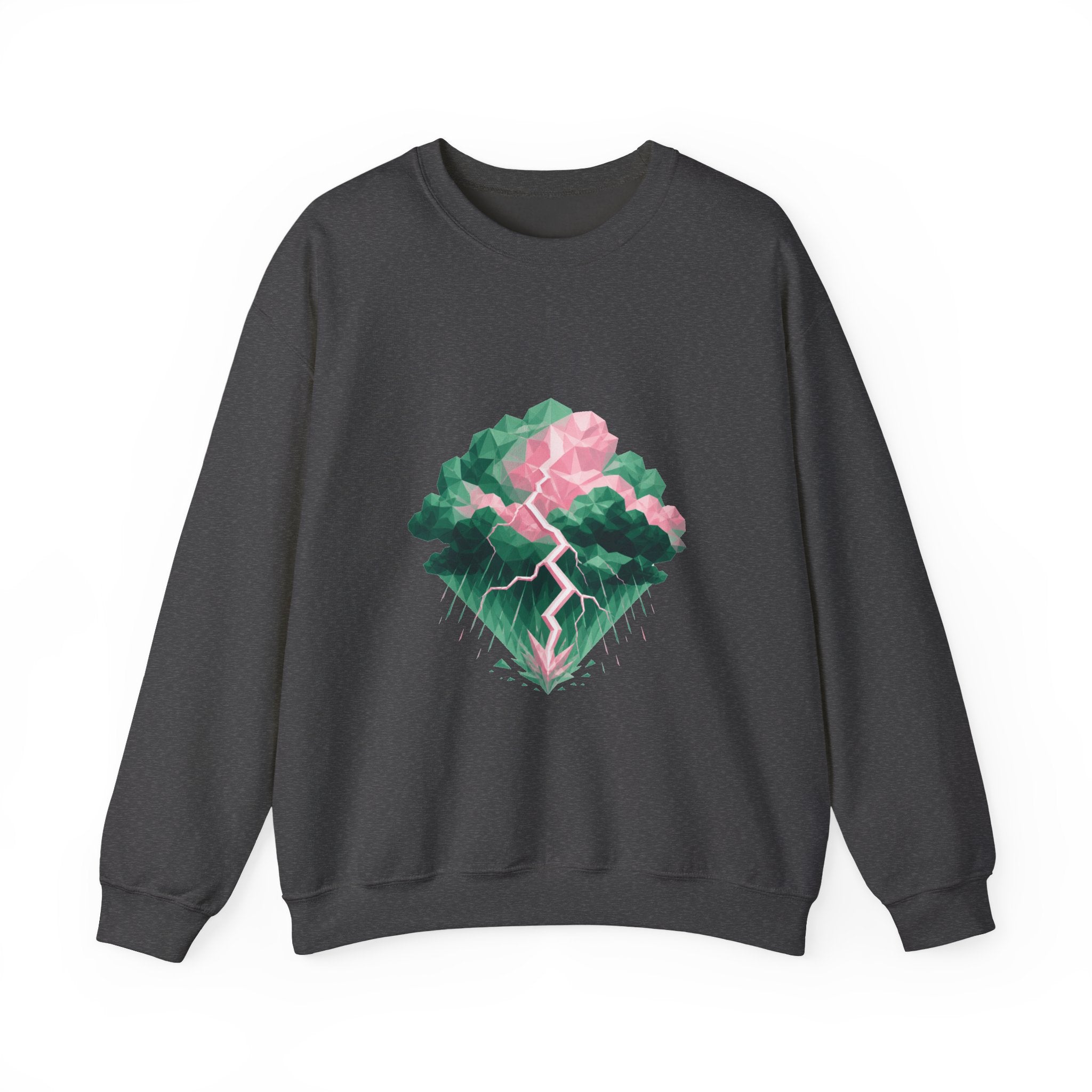 Matching Couple Sweatshirt - Storm & Rainbow Matching Couple Comfort Colors Crew Geometric Art His Hers Love Gift - Design A