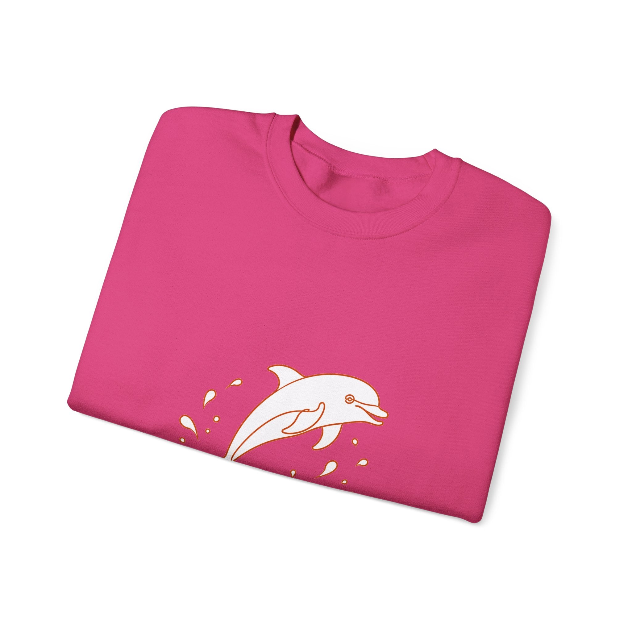 Matching Couple Sweatshirt - Shark & Dolphin Matching Couple Crewneck Sweatshirt Minimalist Art His Hers Valentine Gift - Design B