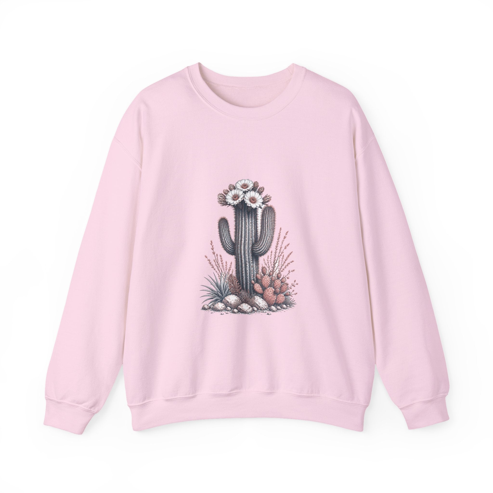 Matching Couple Sweatshirt - Desert & Rainforest Matching Couple Premium Fleece Sweatshirt Hand-Drawn Art His Hers Anniversary Gift - Design A
