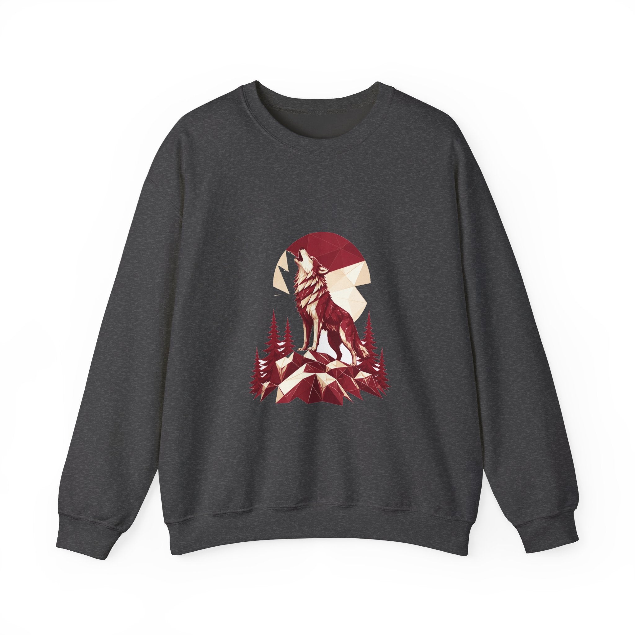 Matching Couple Sweatshirt - Wolf & Dove Matching Couple Comfort Colors Crew Geometric Art His Hers Love Gift - Design A