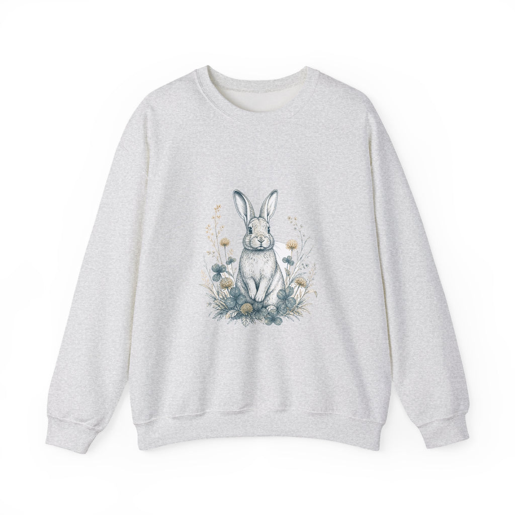 Matching Couple Sweatshirt - Fox & Rabbit Matching Couple Crewneck Sweatshirt Hand-Drawn Art His Hers Best Friend Gift - Design B
