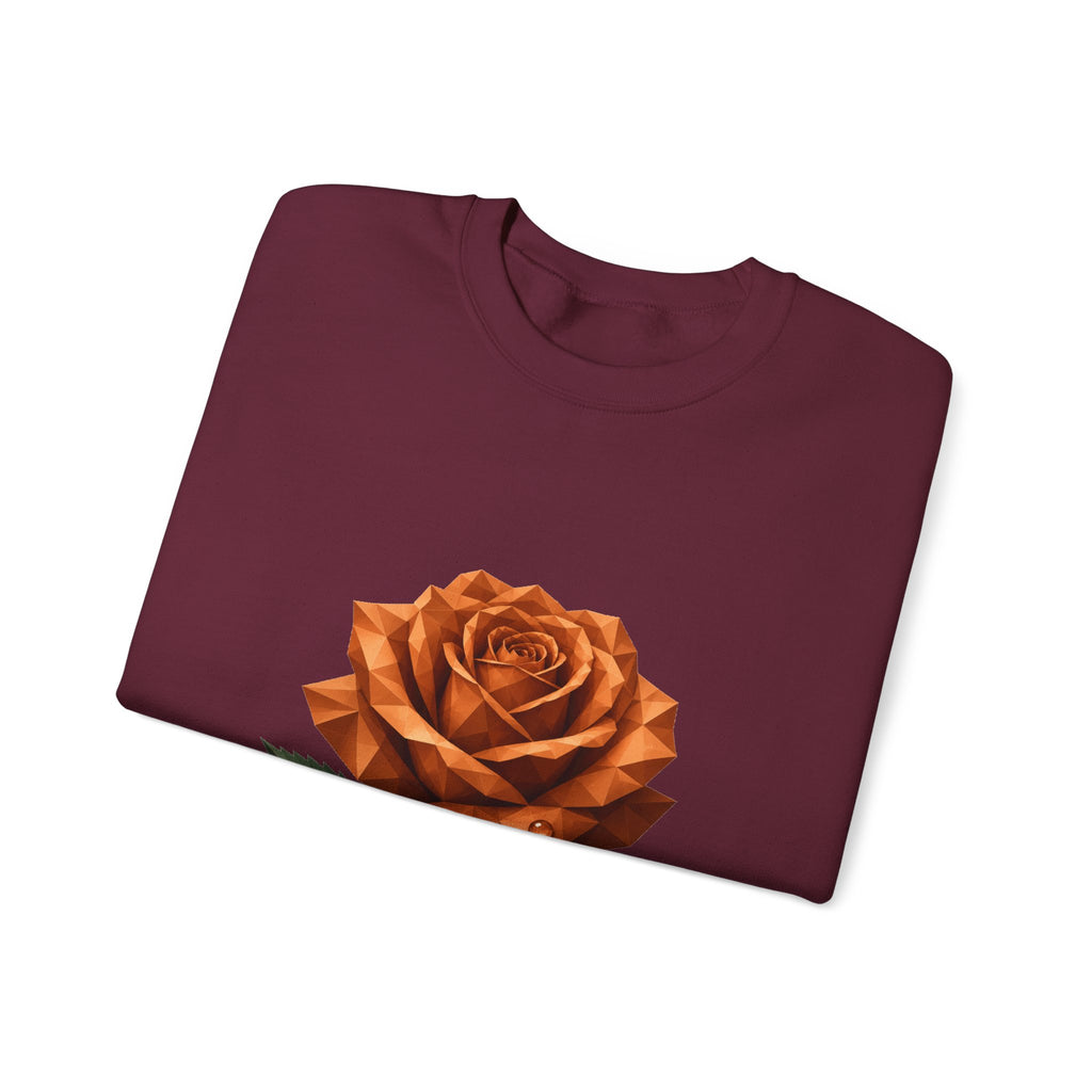 Matching Couple Sweatshirt - Rose & Thorn Matching Couple Premium Fleece Sweatshirt Geometric Art His Hers Love Gift - Design A