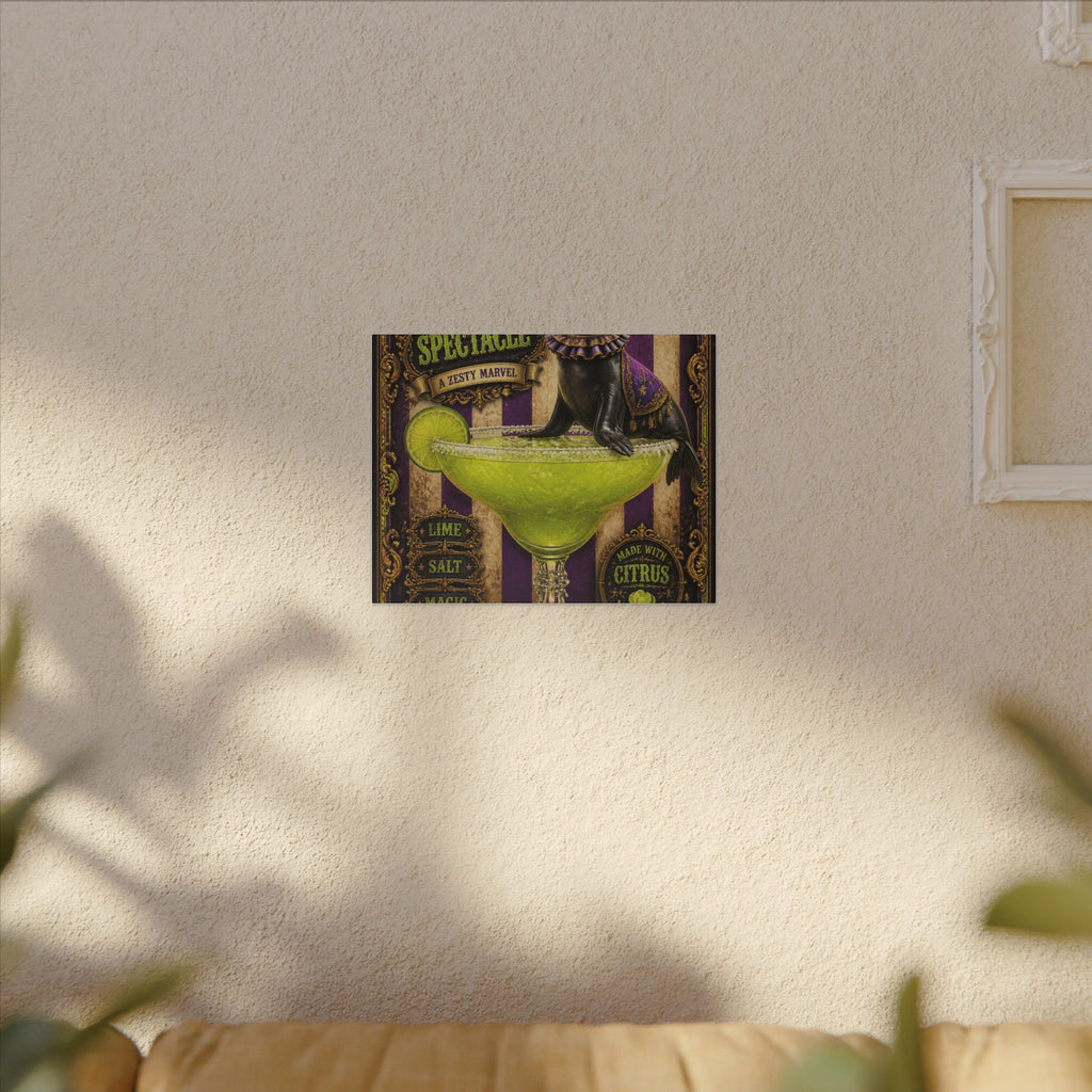 Margarita Balancing Seal Wall Art Canvas 16×20 Baroque Home Office Decor Maximalist Print