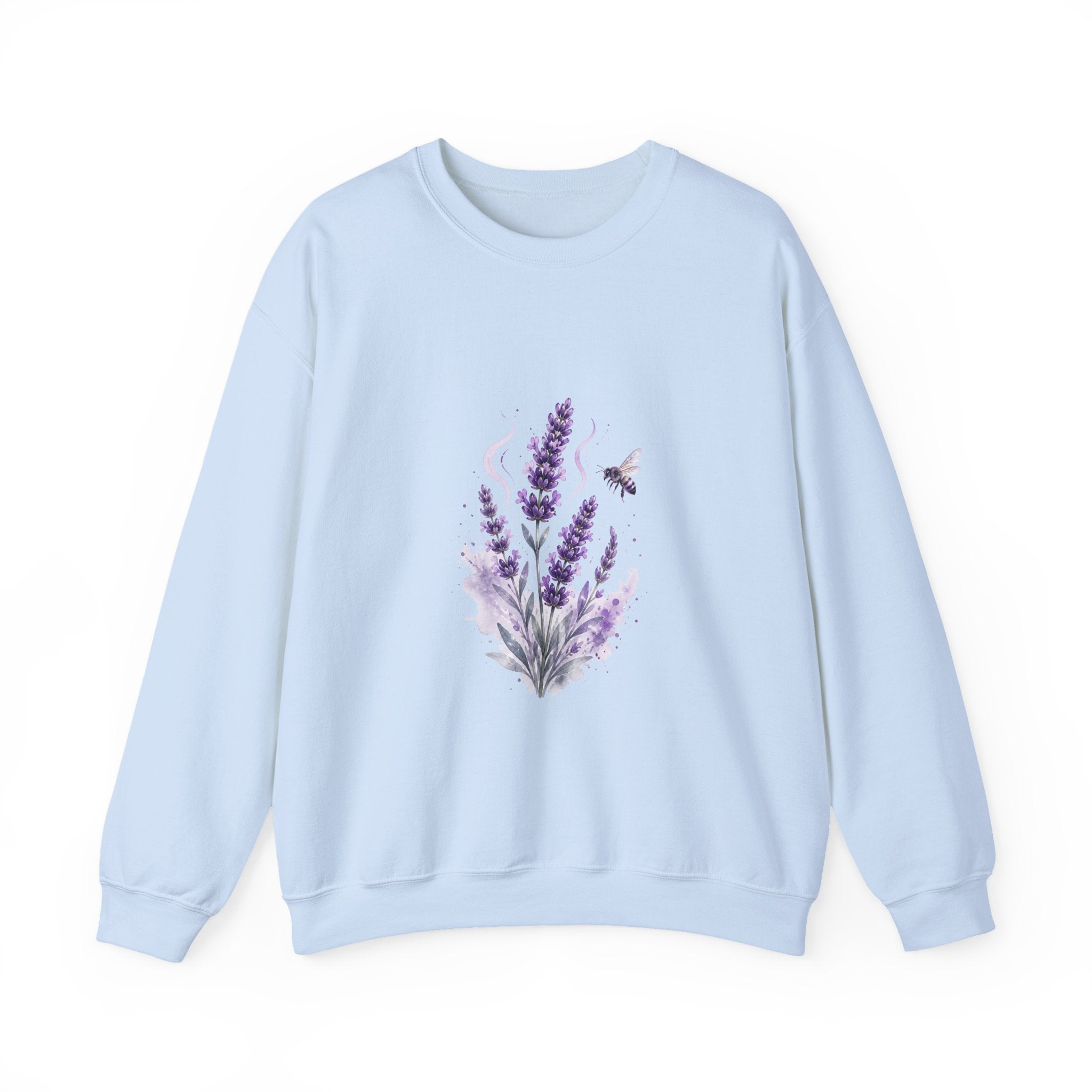 Matching Couple Sweatshirt - Lavender & Thistle Matching Couple Comfort Colors Crew Watercolor Art His Hers Birthday Gift - Design A