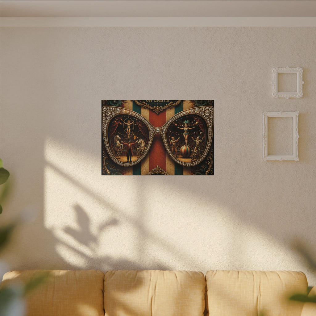 Sunglasses Circus Ring Wall Art Canvas 16×20 Baroque Home Office Decor Maximalist Print