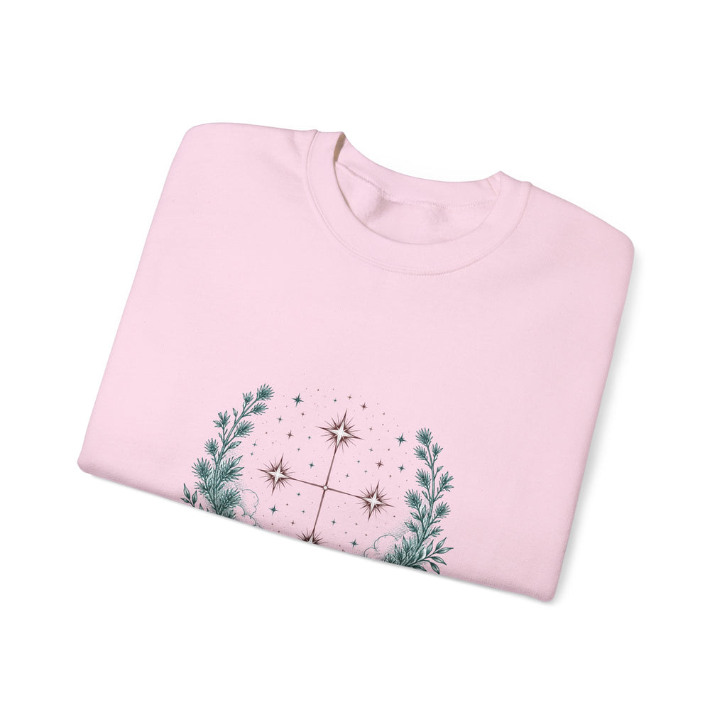 Matching Couple Sweatshirt - Aurora & Southern Cross Matching Couple Crewneck Sweatshirt Vintage Art His Hers Wedding Gift - Design B
