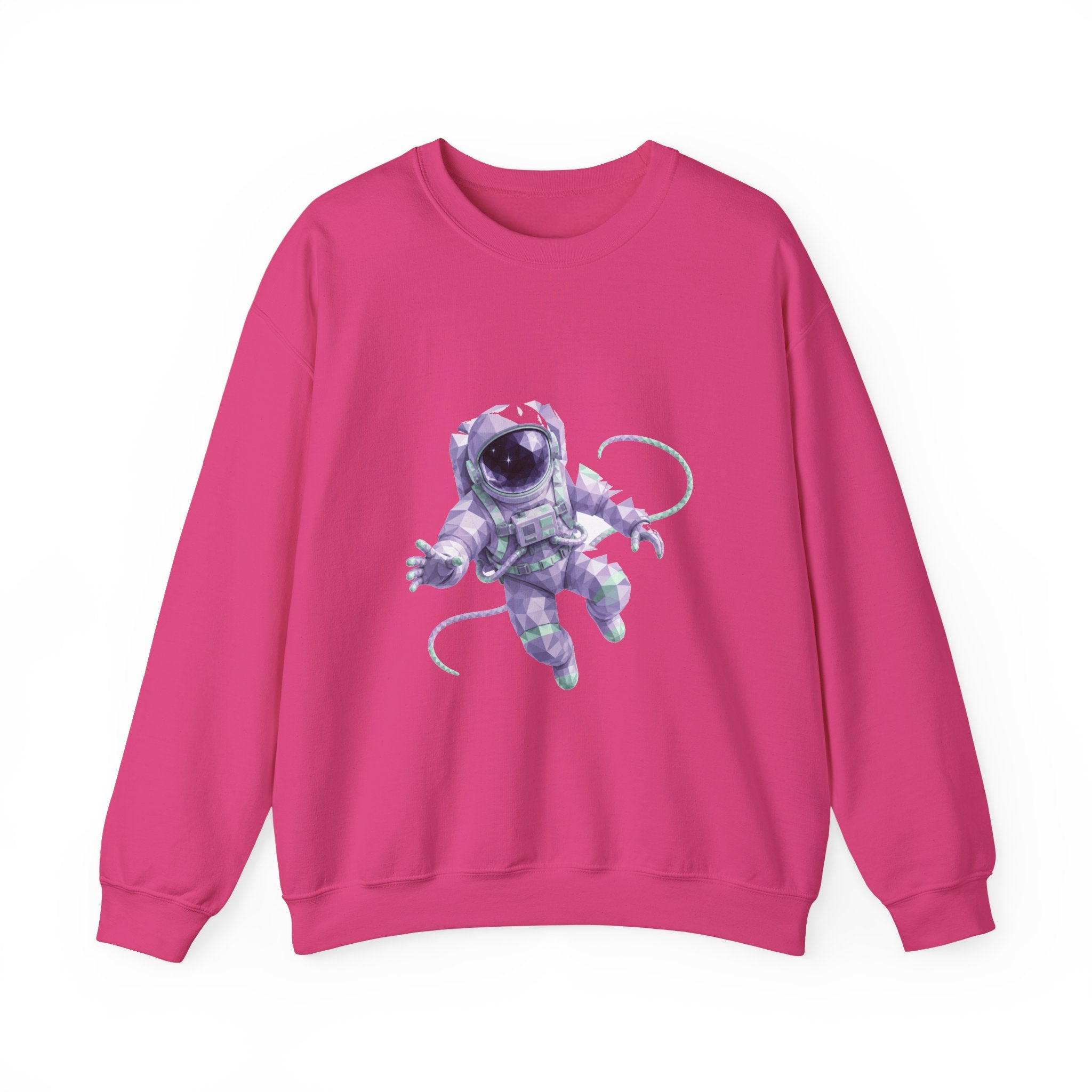Matching Couple Sweatshirt - Astronaut & Planet Matching Couple Crewneck Sweatshirt Geometric Art His Hers Couple Gift - Design A