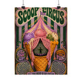 Ice Cream Cone Circus Tent Wall Art Poster 24×36 Psychedelic Dining Room Decor Maximalist Print