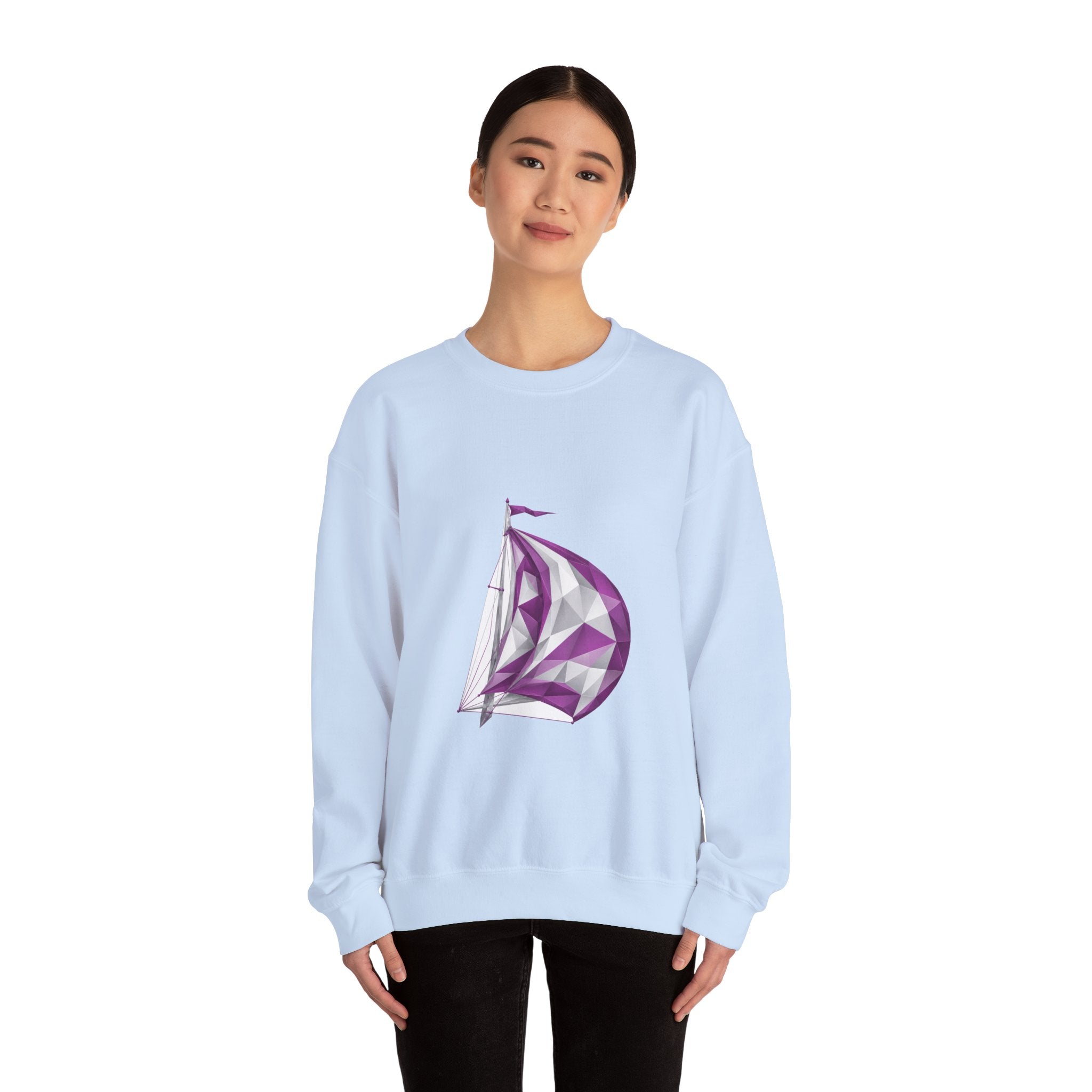 Matching Couple Sweatshirt - Anchor & Sail Matching Couple Comfort Colors Crew Geometric Art His Hers Love Gift - Design B