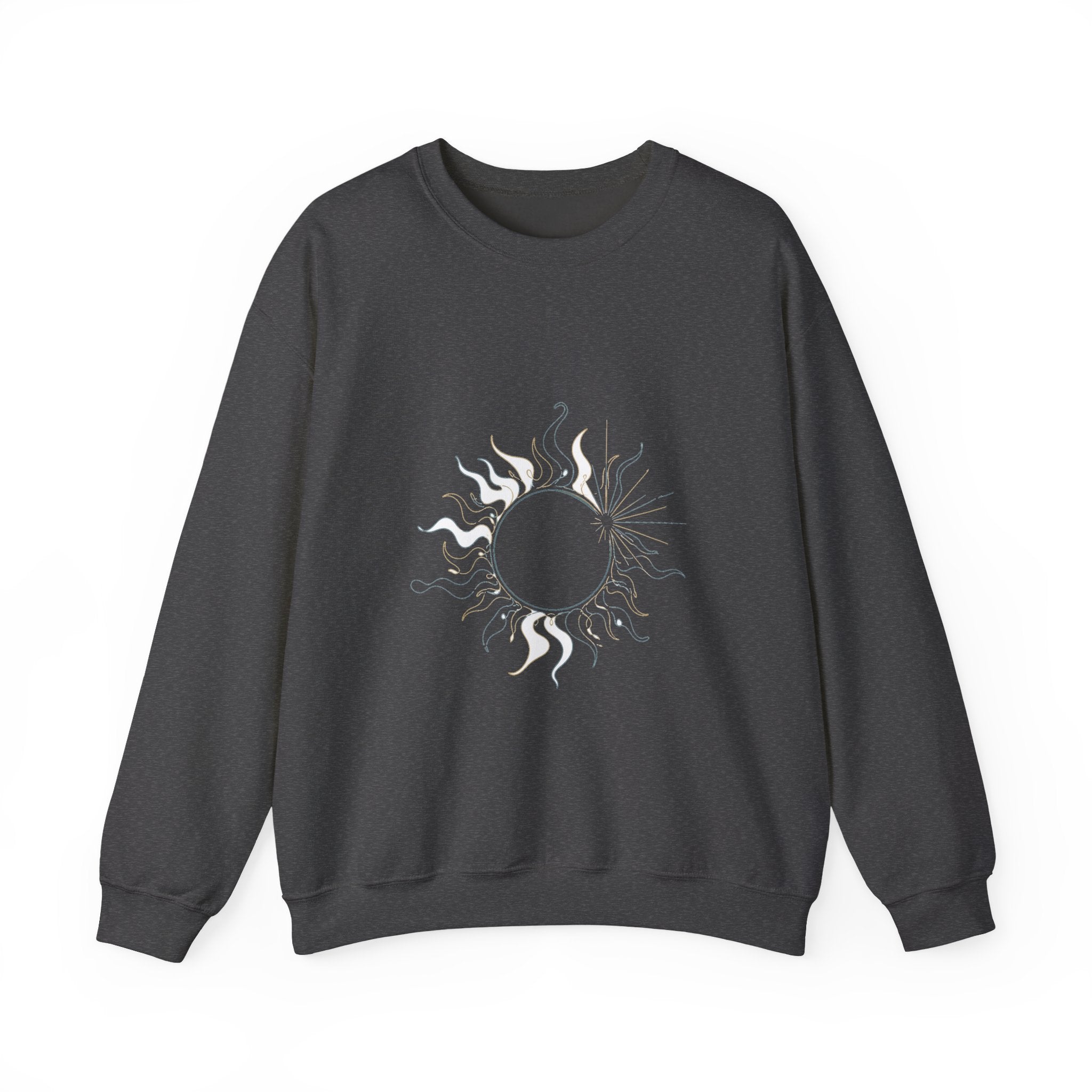 Matching Couple Sweatshirt - Solar & Lunar Eclipse Matching Couple Comfort Colors Crew Minimalist Art His Hers Christmas Gift - Design A