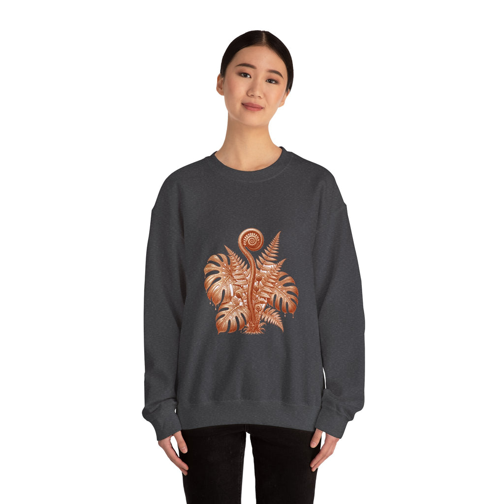 Matching Couple Sweatshirt - Desert & Rainforest Matching Couple Crewneck Sweatshirt Vintage Art His Hers Wedding Gift - Design B