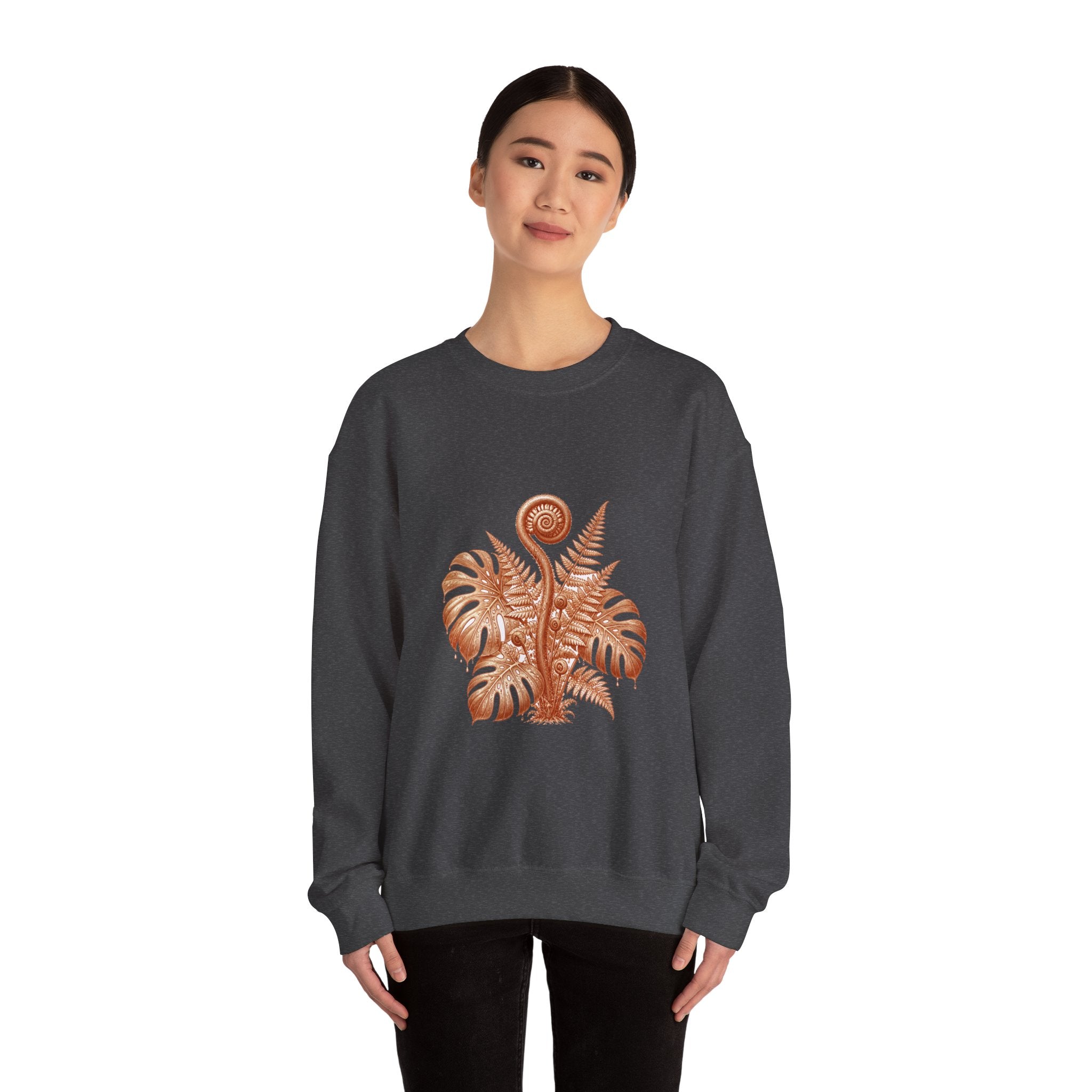Matching Couple Sweatshirt - Desert & Rainforest Matching Couple Crewneck Sweatshirt Vintage Art His Hers Wedding Gift - Design B