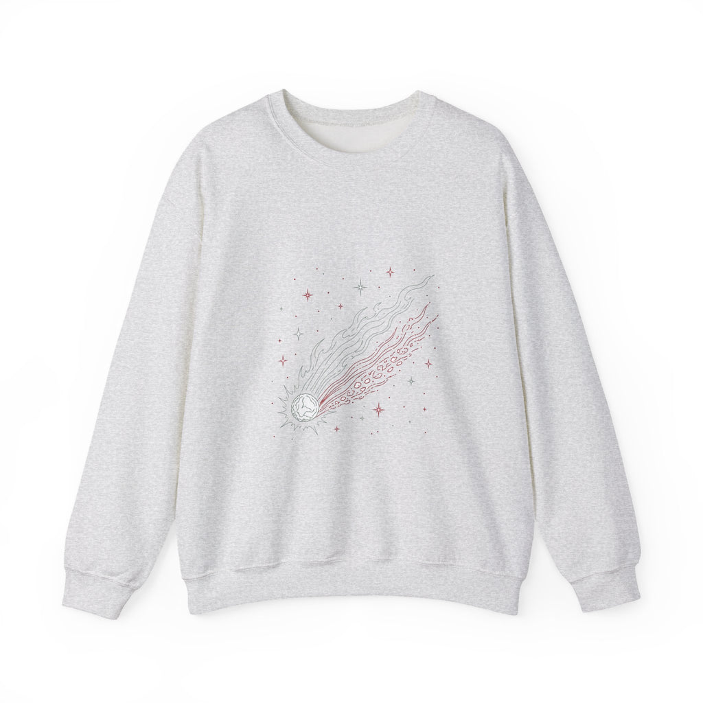 Matching Couple Sweatshirt - Comet & Asteroid Matching Couple Premium Fleece Sweatshirt Minimalist Art His Hers Christmas Gift - Design A