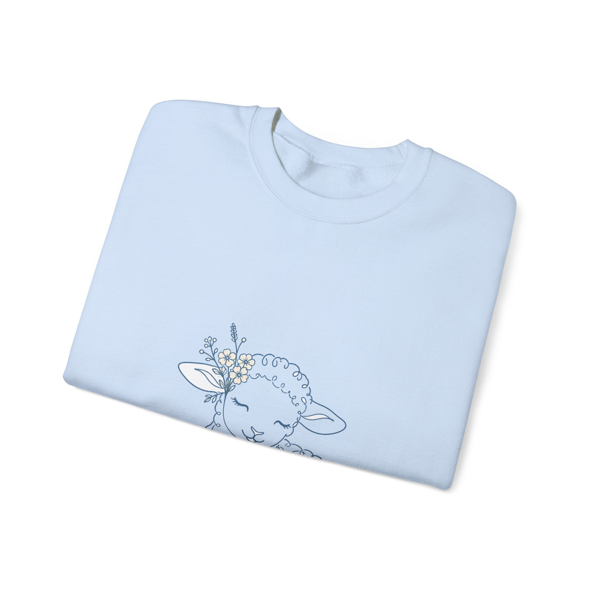 Matching Couple Sweatshirt - Lion & Lamb Matching Couple Crewneck Sweatshirt Minimalist Art His Hers Valentine Gift - Design B