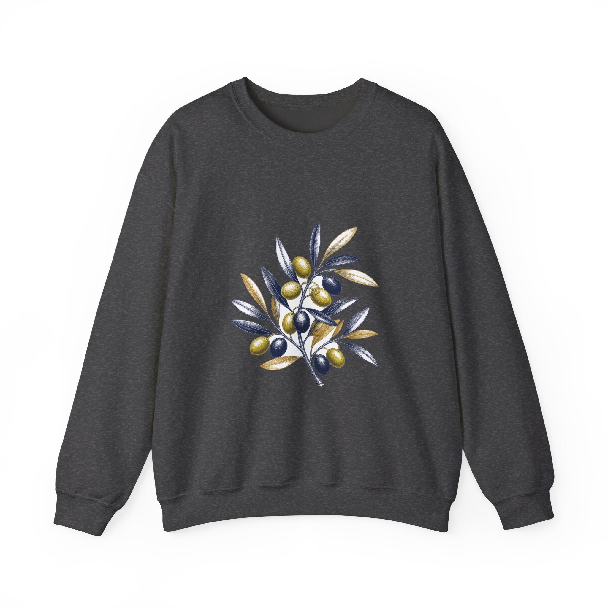 Matching Couple Sweatshirt - Olive Branch & Fig Matching Couple Crewneck Sweatshirt Hand-Drawn Art His Hers Best Friend Gift - Design A