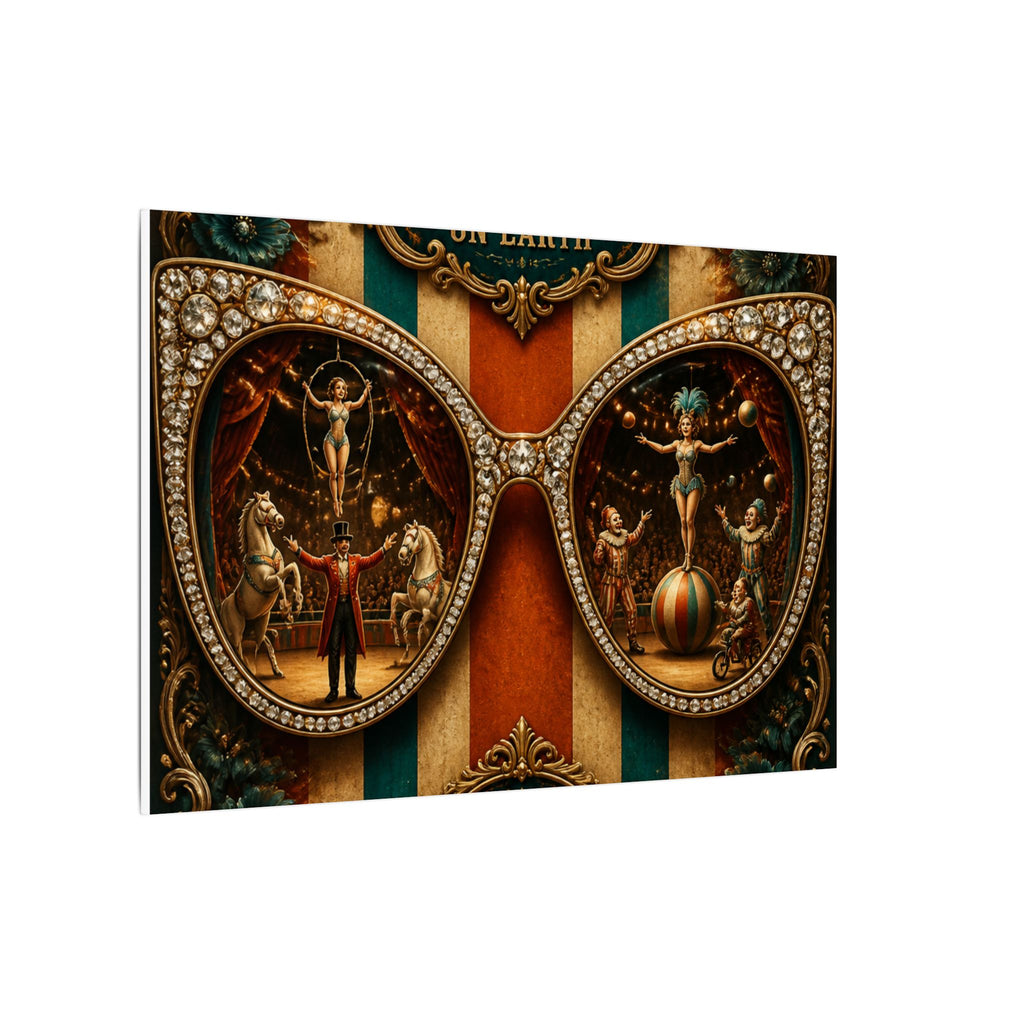 Sunglasses Circus Ring Wall Art Canvas 16×20 Baroque Home Office Decor Maximalist Print